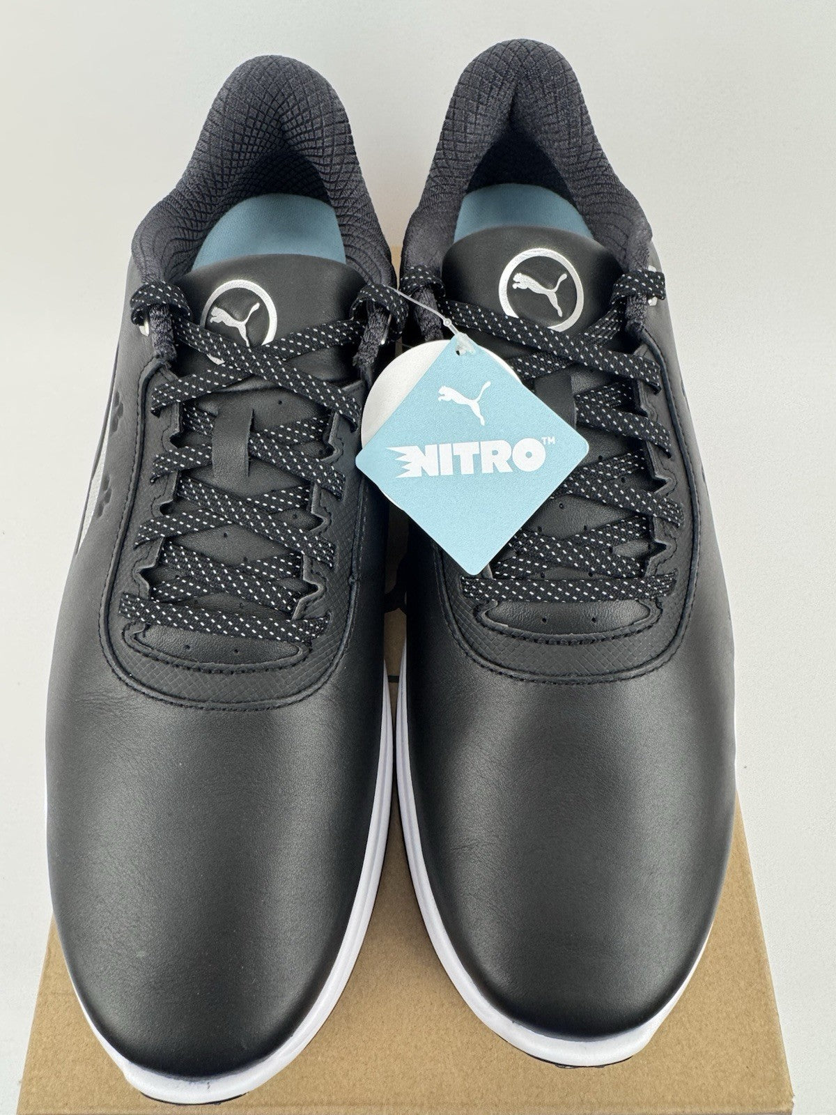 Puma Phantomcat Nitro Men's Golf Shoes Size UK 10 Black Silver Yellow/323428