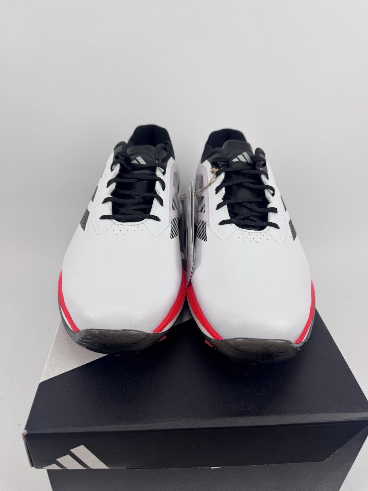 Adidas Adizero ZG Golf Shoes Size Men's UK 10 White Black Red Spikes/314413