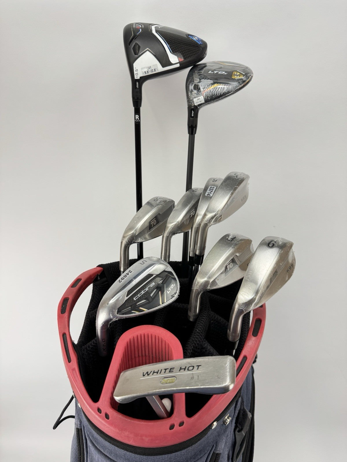Mens Golf Left Handed Package Set 10 Clubs Regular Flex /Cart Bag /352552