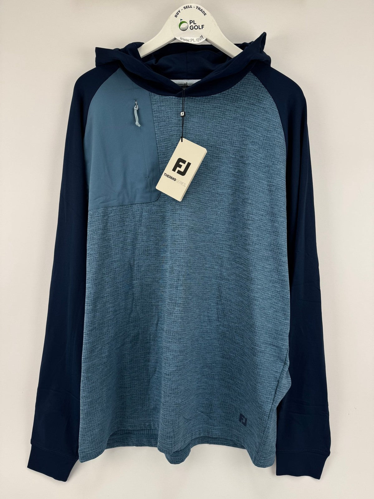 FootJoy Thermo Series Size Small Men's Golf Pullover Hoodie Navy Slate/330034