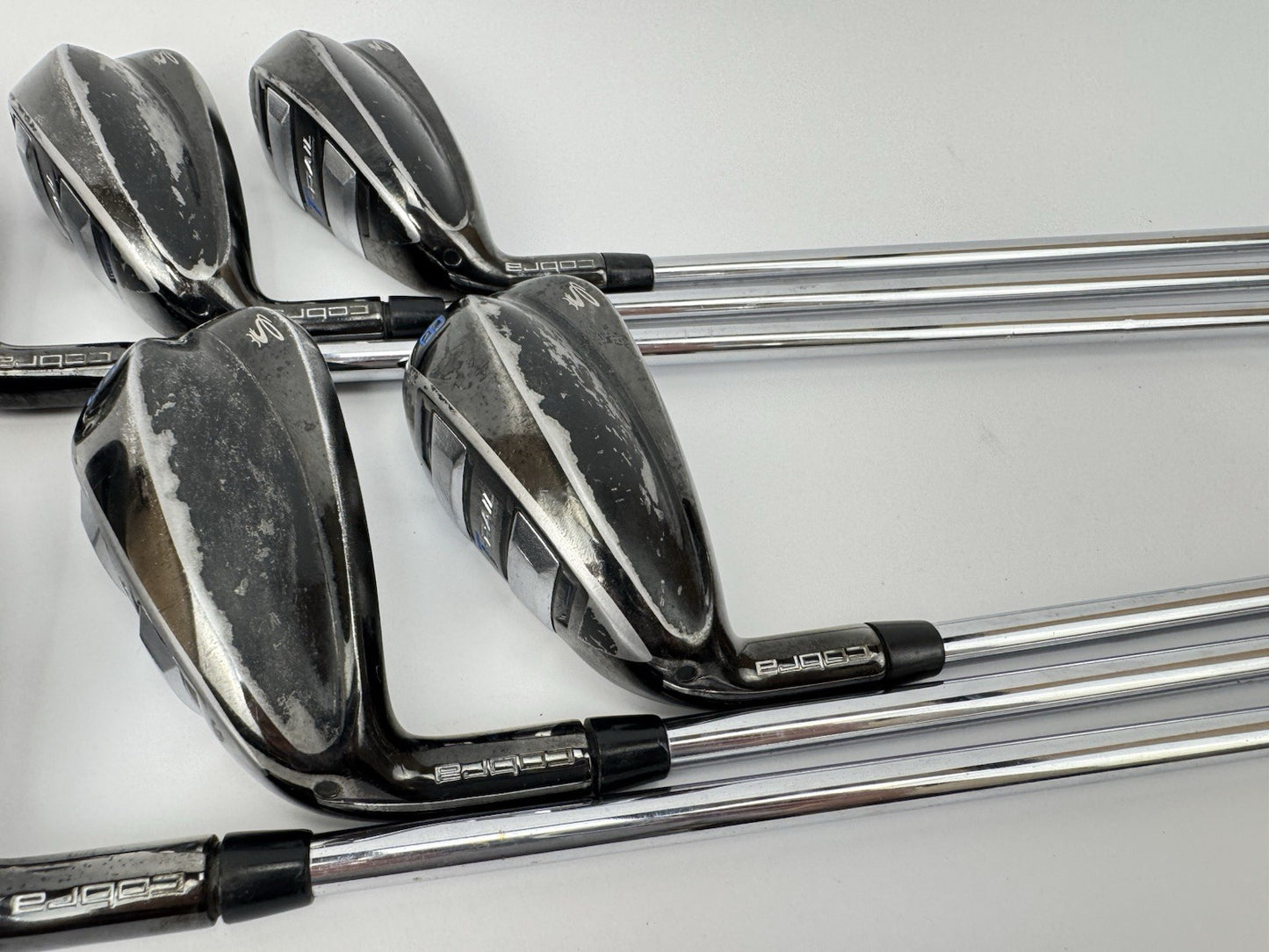 Cobra T Rail Irons Left Handed 5-PW Regular Flex Steel /Midsize Grips /356061