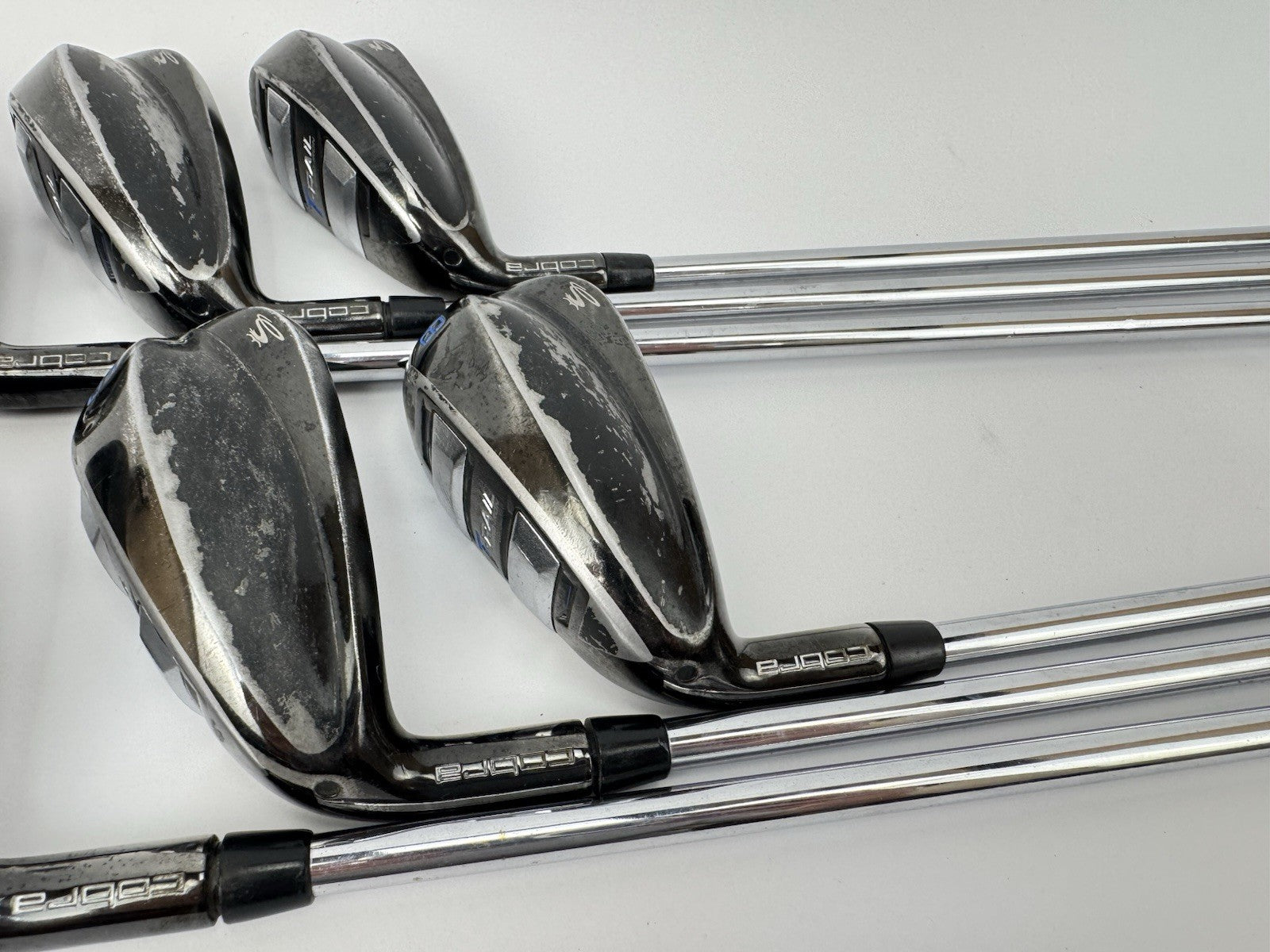 Cobra T Rail Irons Left Handed 5-PW Regular Flex Steel /Midsize Grips /356061