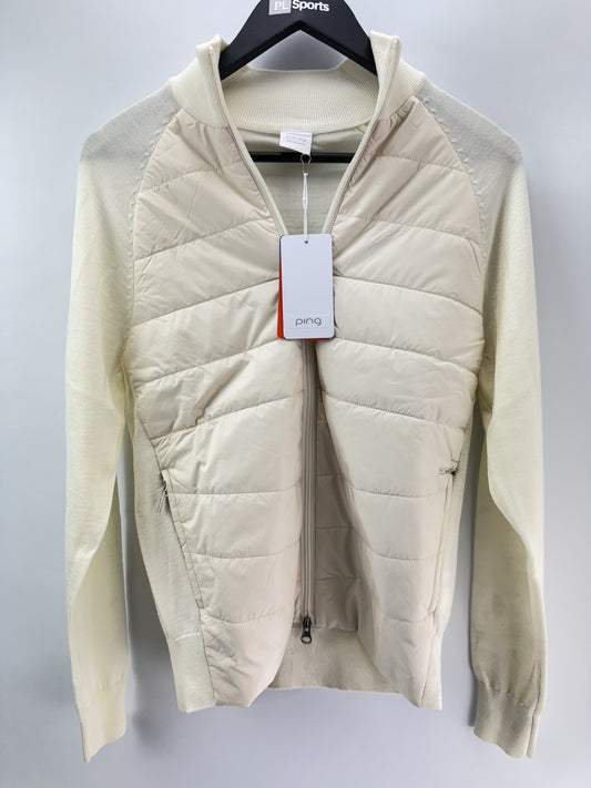 Ping Golf Ladies Jacket Fran Hybrid Full Zip UK 8 /Cream /New /279790