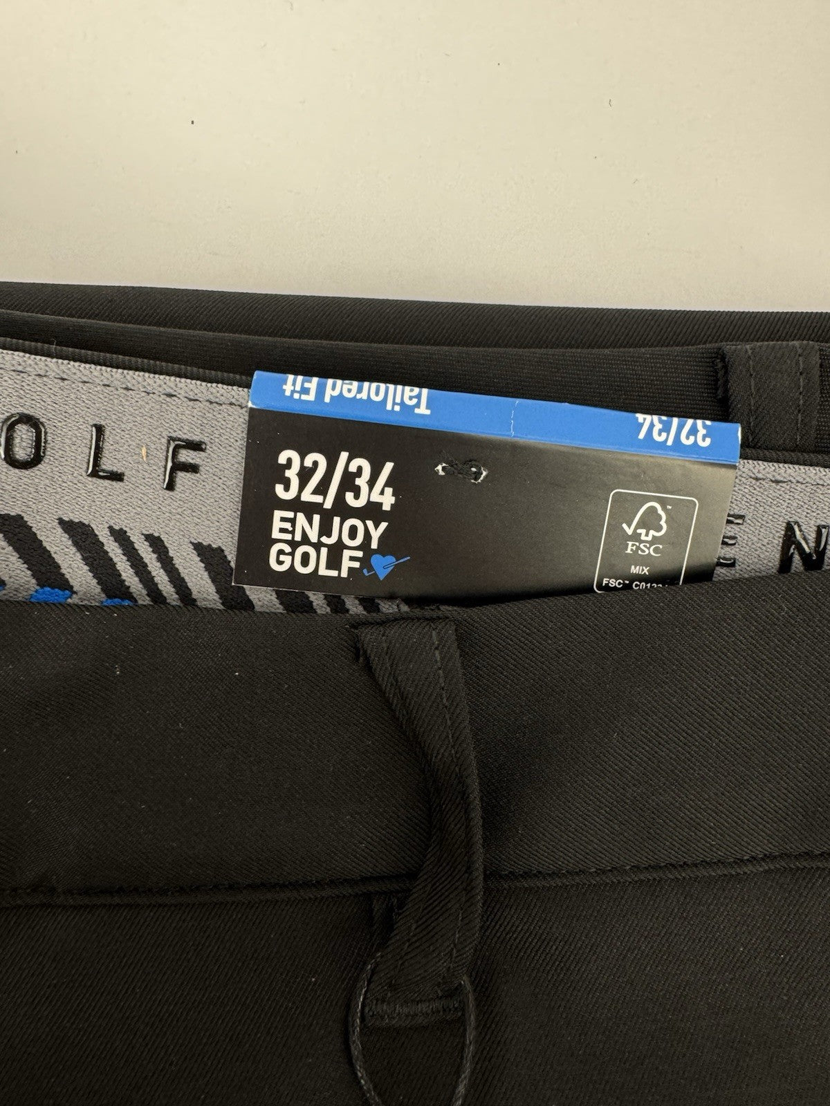 Puma Dealer Tailored Fit Trousers Men's Size 32/34 Black Golf Pants/353942