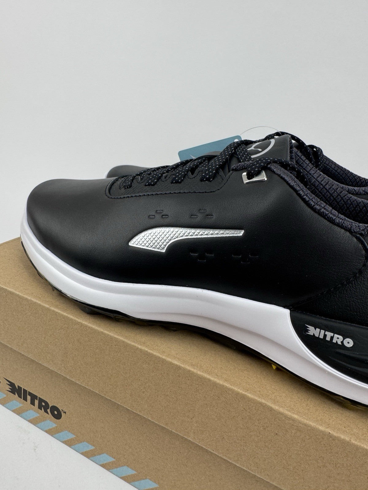 Puma Phantomcat Nitro Men's Golf Shoes Size UK 7 Black Silver Yellow/323152