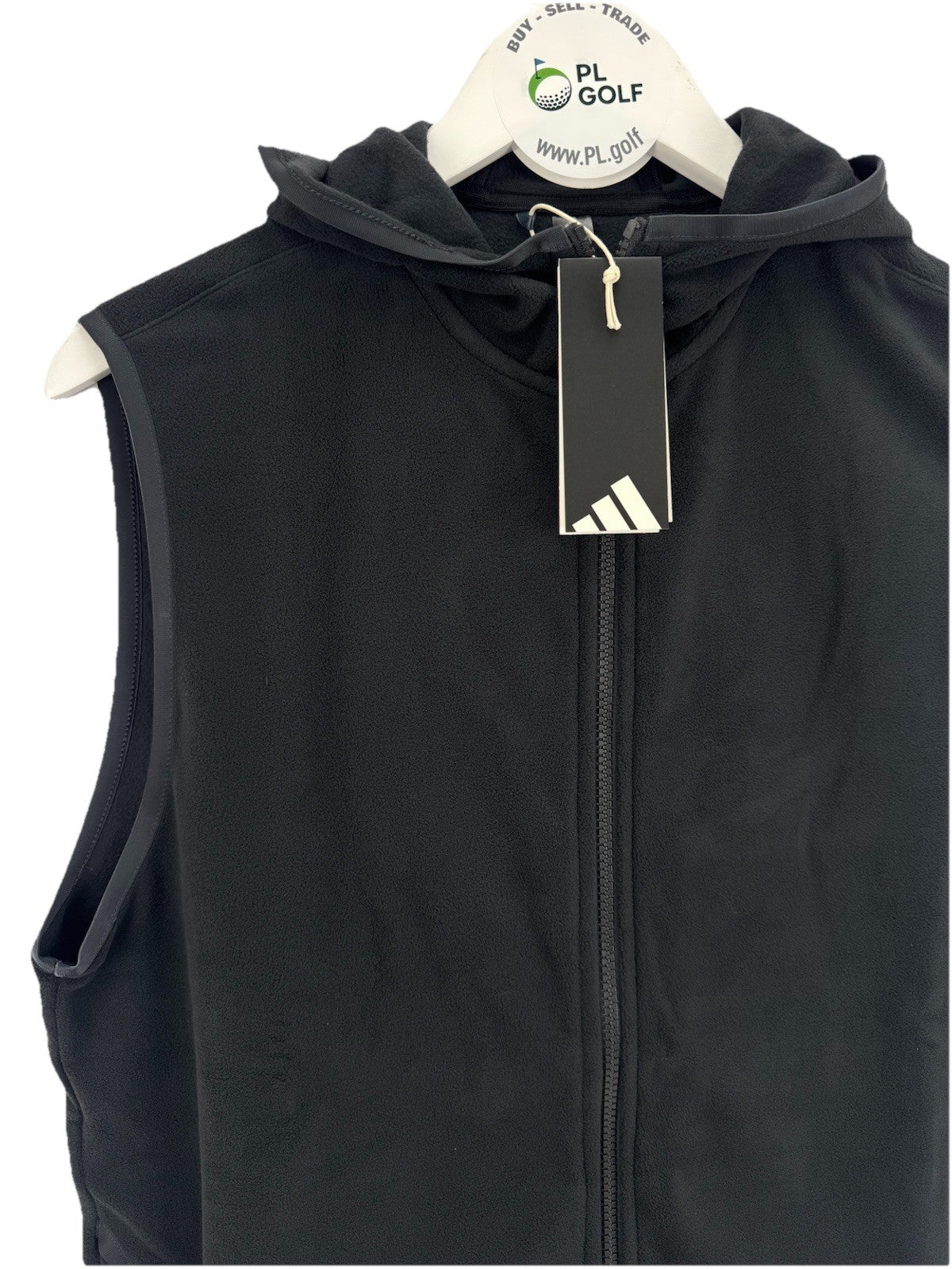 Adidas Ultimate365 Hoodie Vest Men's Size Small Black Fleece Sleeveless /327301