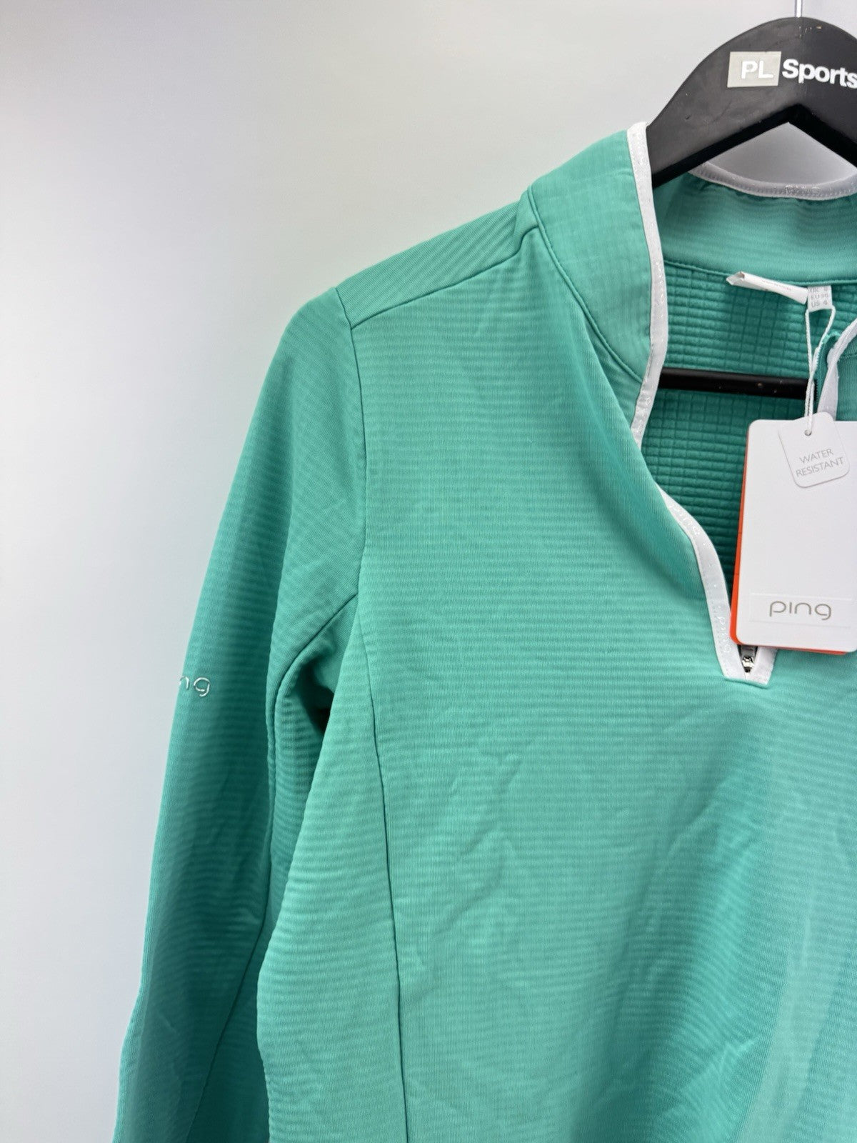 Ping Golf Ladies Abigale Pullover Size UK 8 /1/4 Zip /Aqua /New /285412