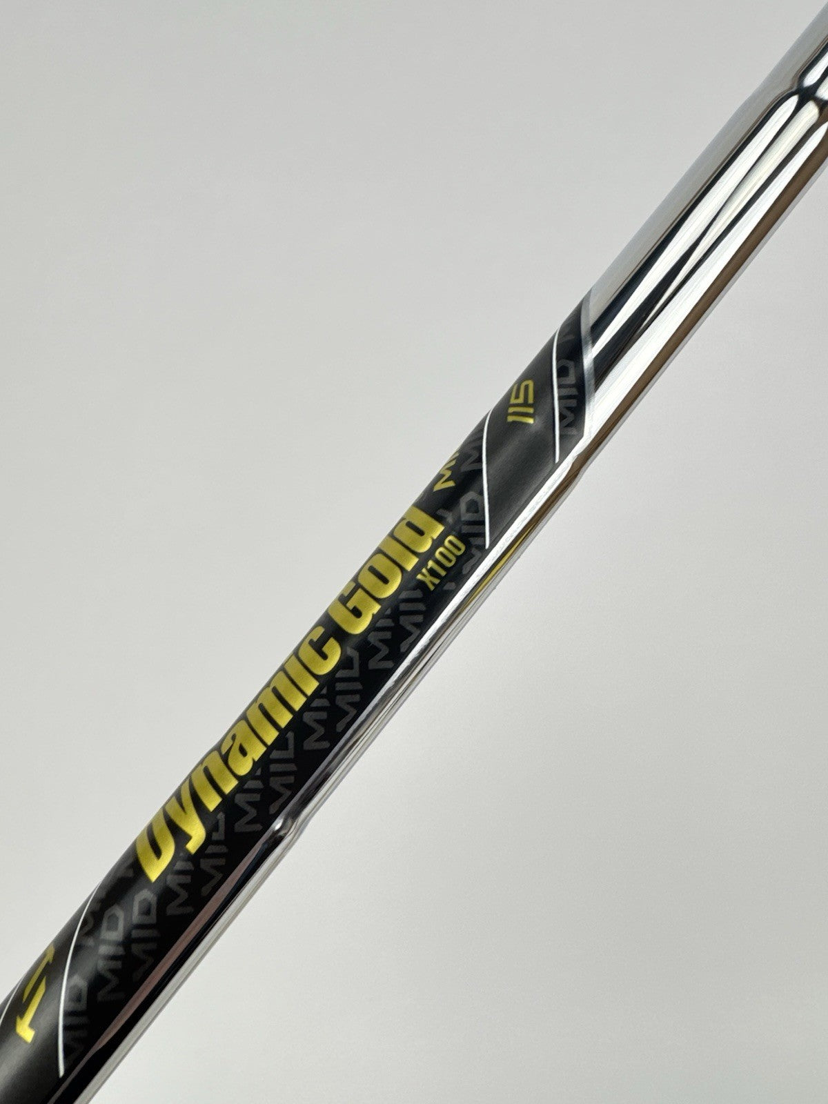 Dynamic Gold Mid 115 Iron Shaft X100 X Flex Steel 35.25” /0.355 Tapered /331155