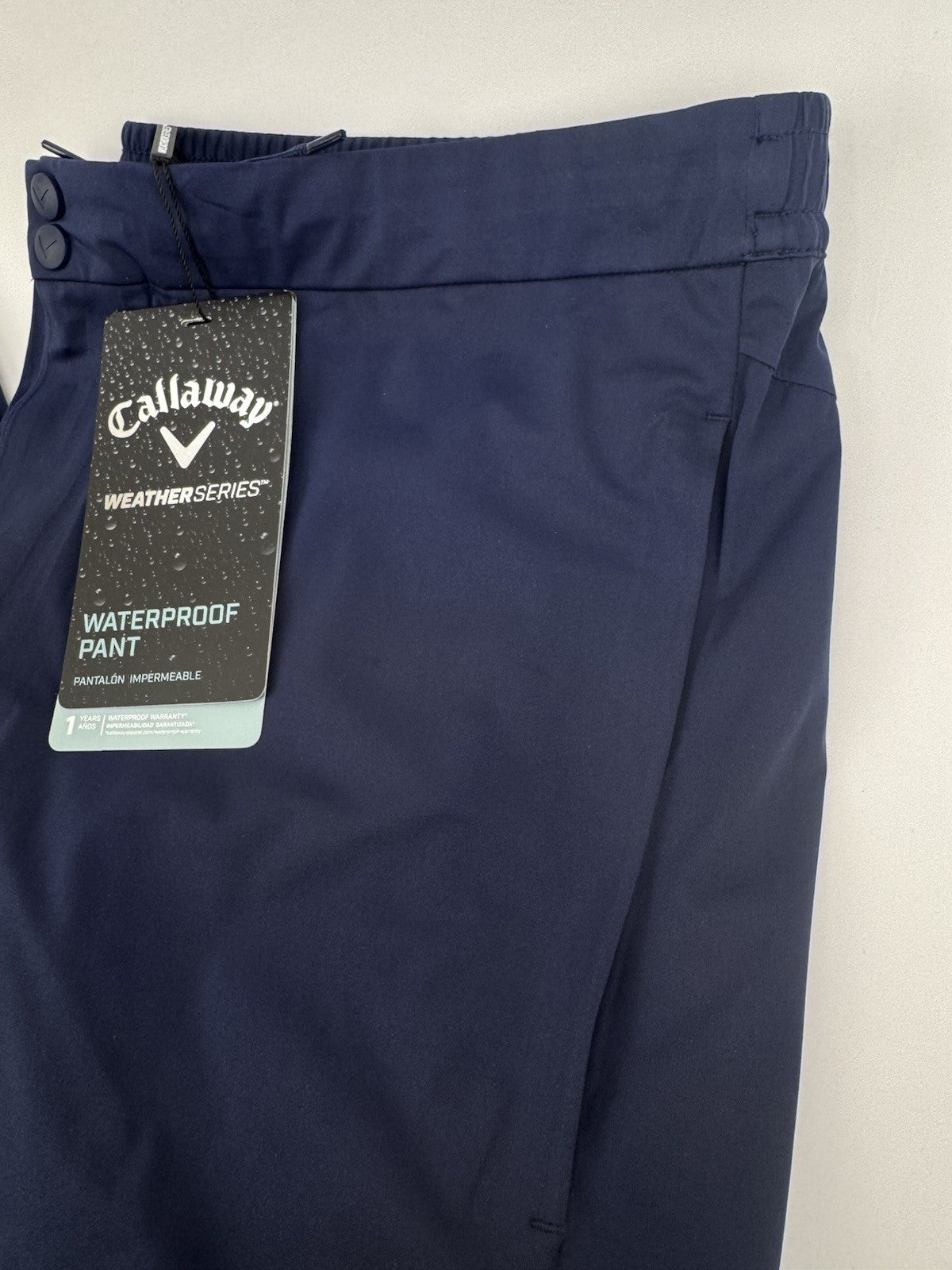 Callaway Weather Series Waterproof Golf Trousers Men's Size Medium Navy/324023