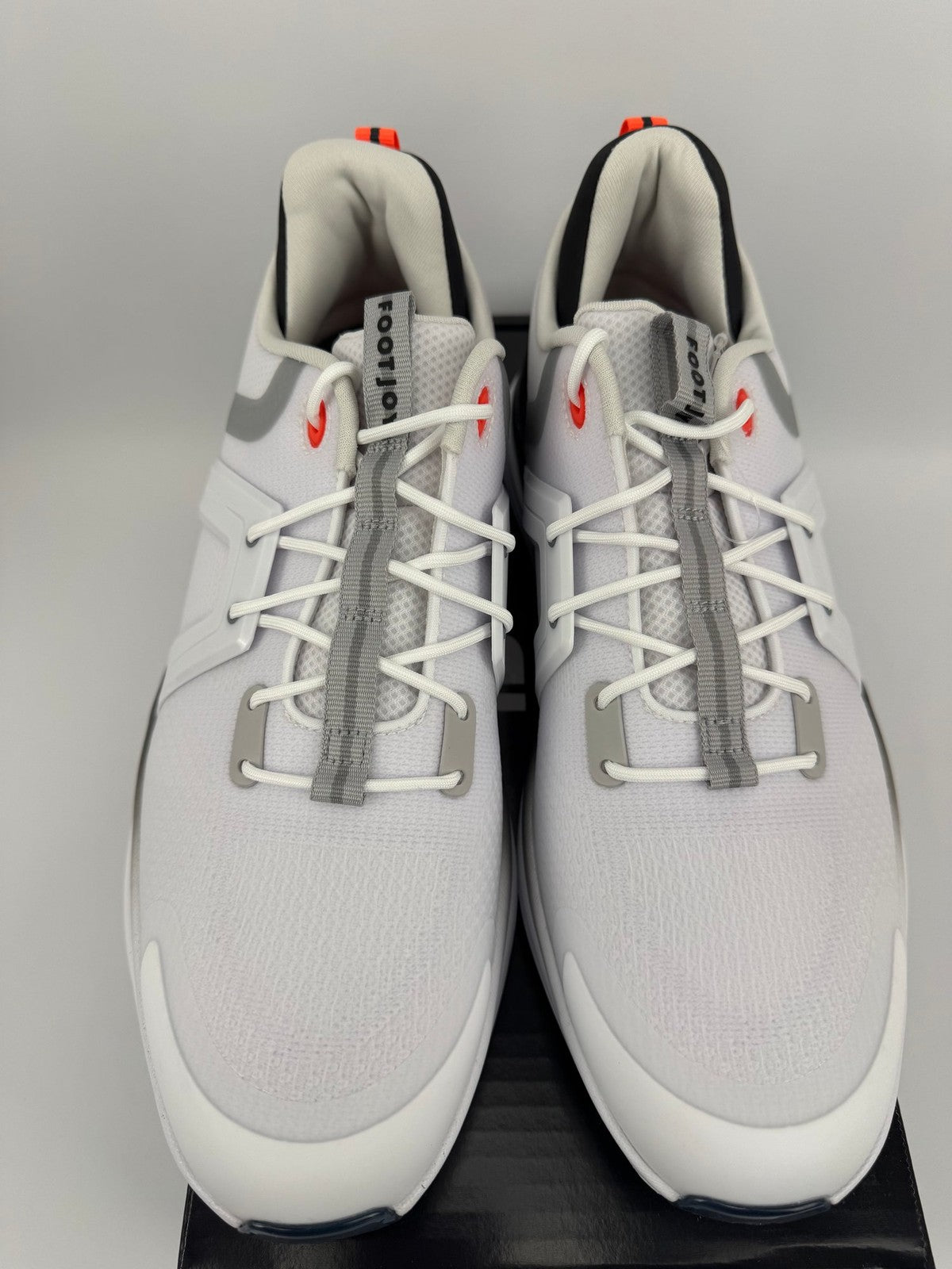 FootJoy Hyperflex Men's Golf Shoes Size UK 8 White Red Comfortable Spiked/312563