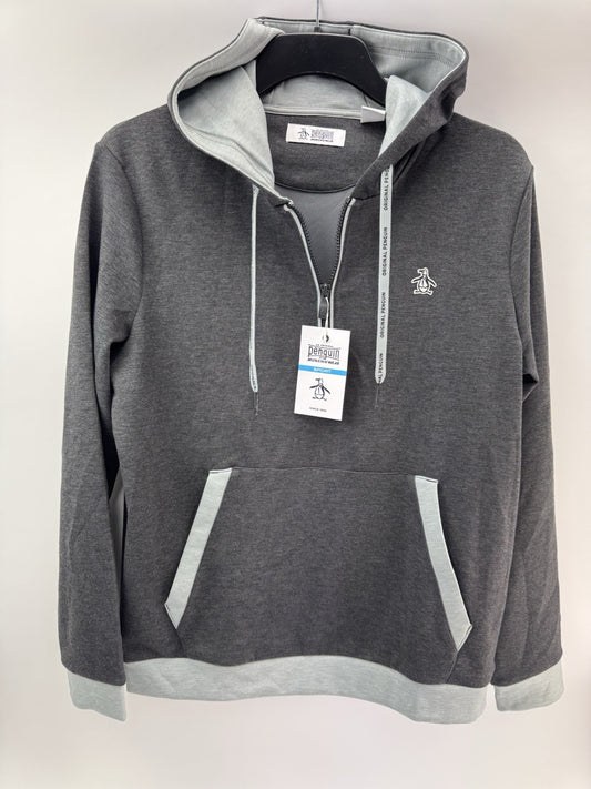 Original Penguin Golf Hoodie Earl Colour Block UK Medium /Grey /New /252240
