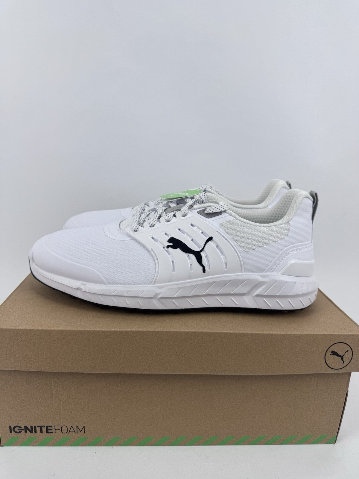 Puma Ignite Elevate 2 Tour Men's Golf Shoes Size UK 10.5 White Waterproof/319220