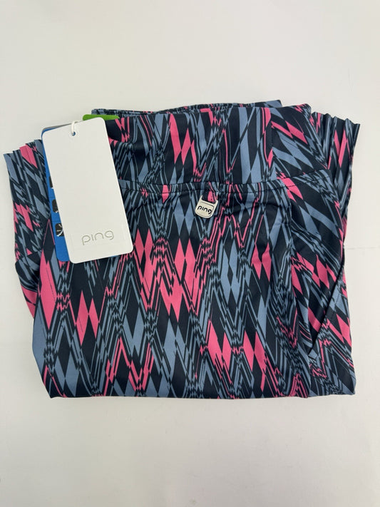 Ping Georgia Ladies Golf Skort UK Size 6/ Pleated/  Navy Multi/ Brand New/ 309200