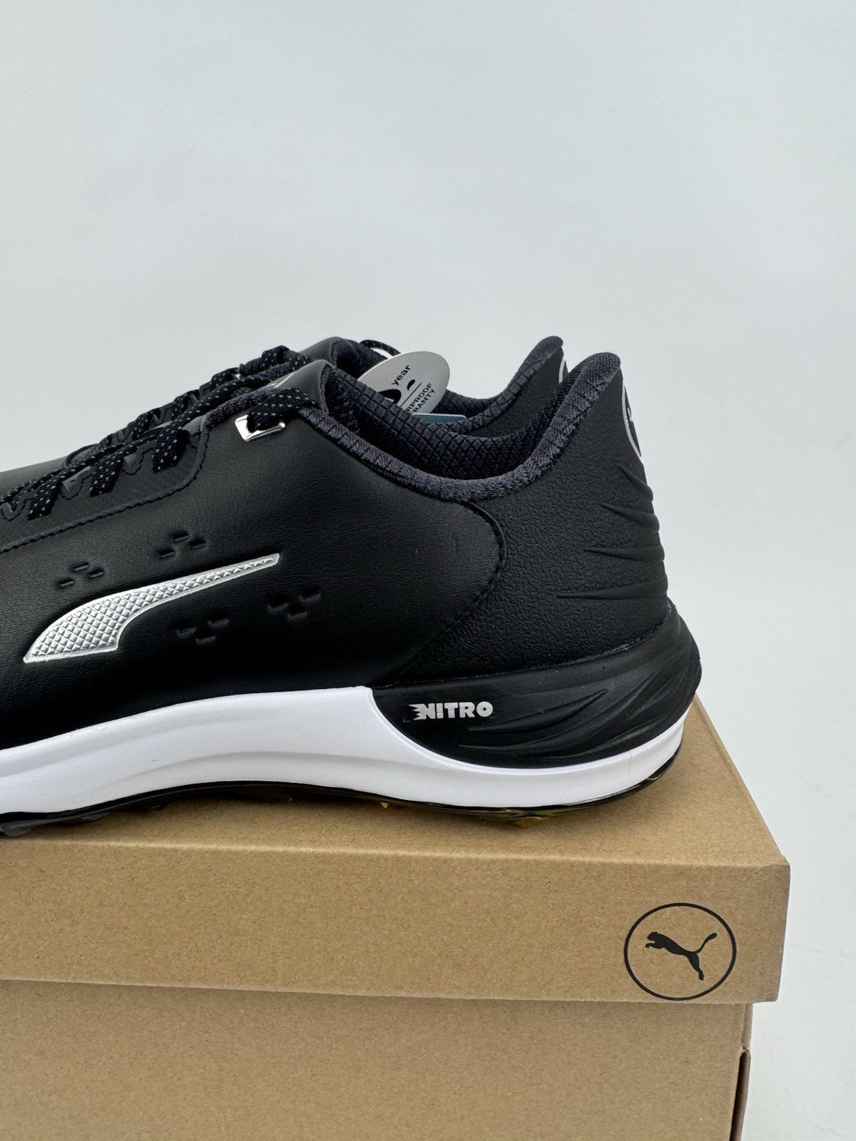 Puma Phantomcat Nitro Men's Golf Shoes Size UK 9.5 Black Silver Yellow/320131