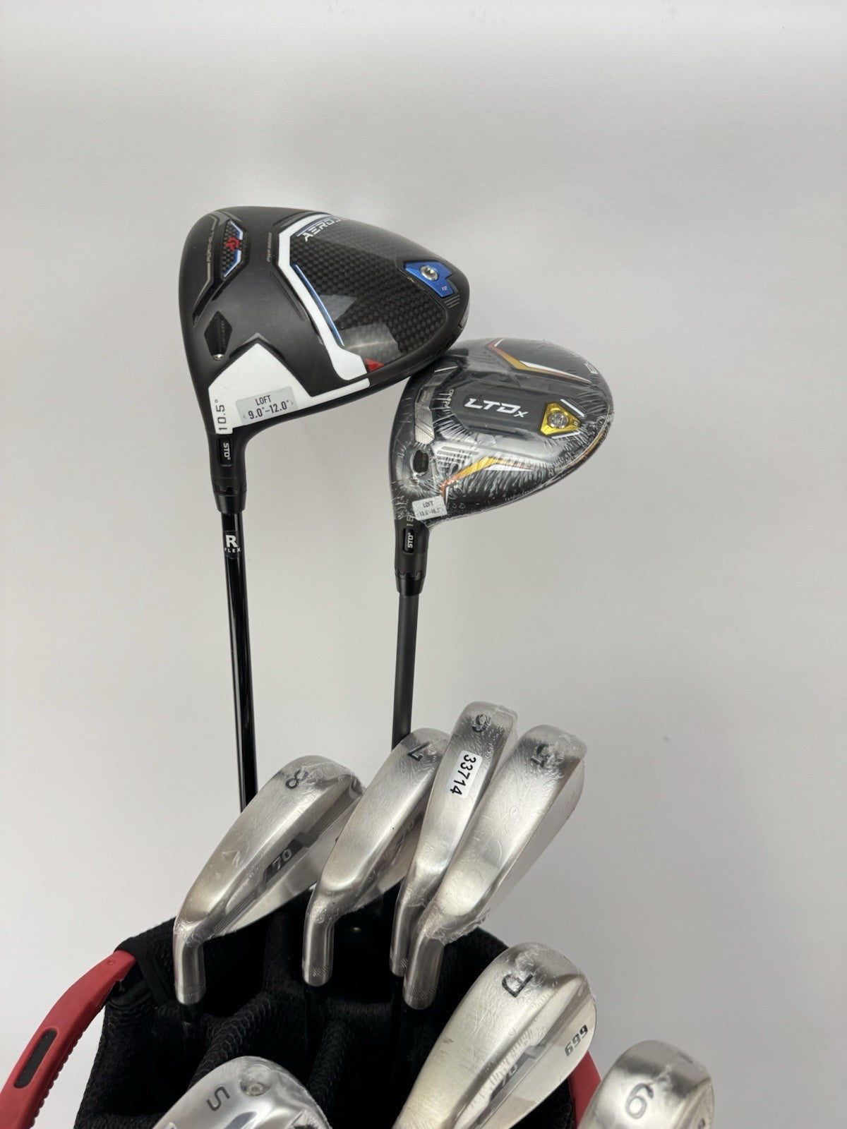 Mens Golf Left Handed Package Set 10 Clubs Regular Flex /Cart Bag /352553