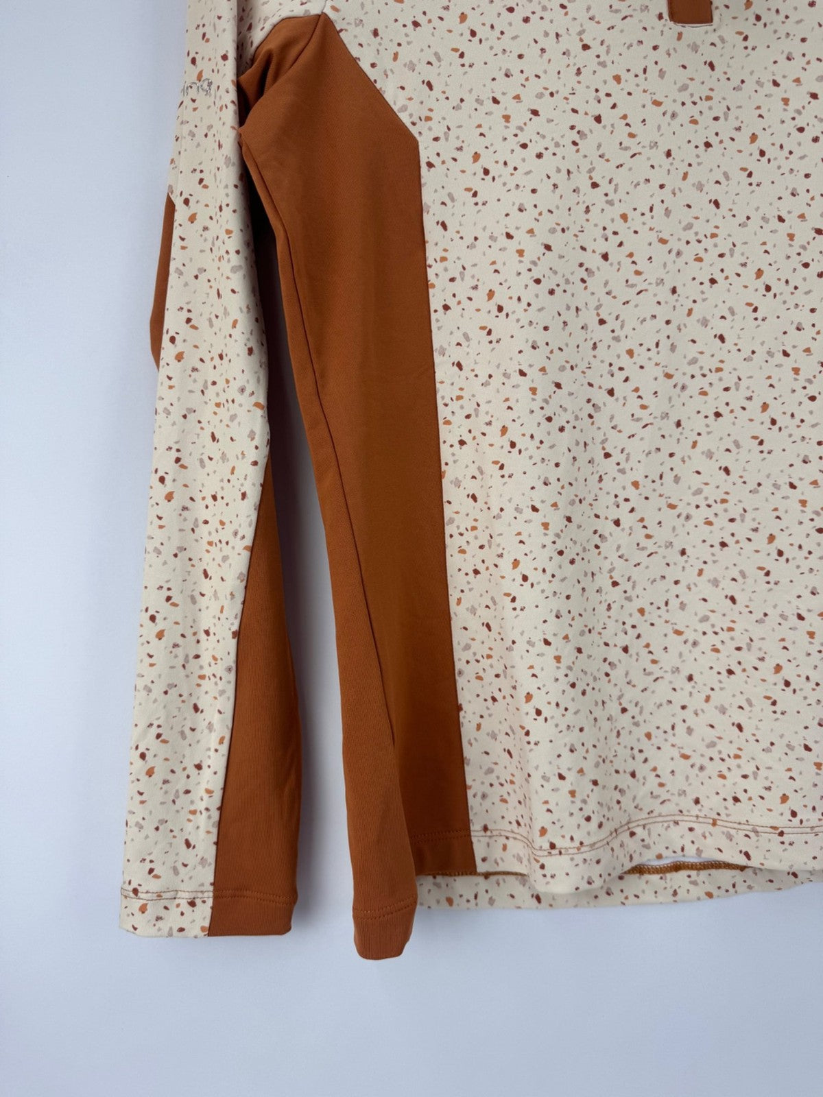 Ping Lolette Antique White Multi Auburn Women's Top Size 10 Long Sleeve/373614
