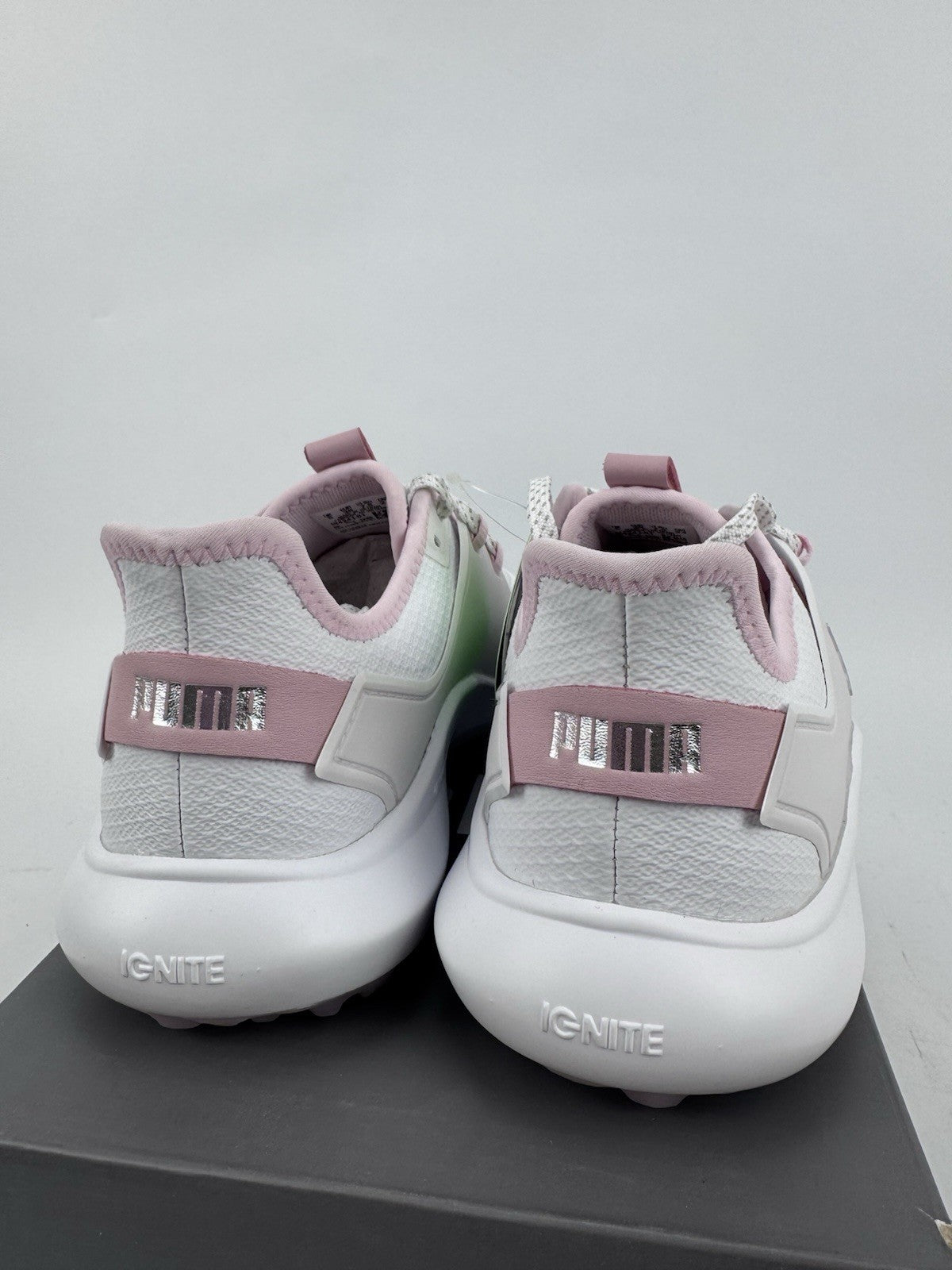 Puma Women's Ignite Fasten8 Trainers Size UK 5 White Pink Golf Shoes/320394