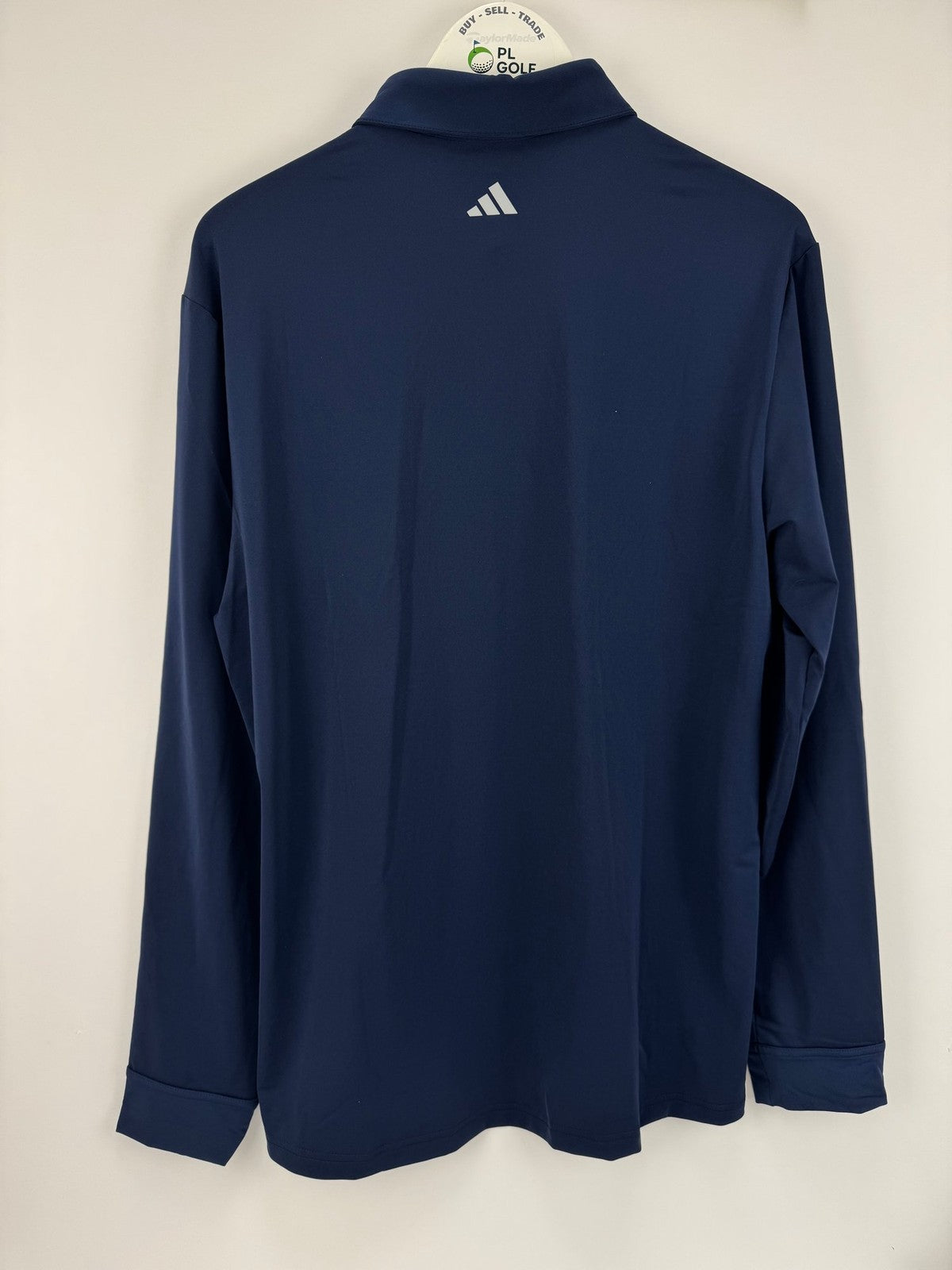 Adidas Core LS Polo Shirt Men's Medium Navy Blue Long Sleeve Golf Wear/328045