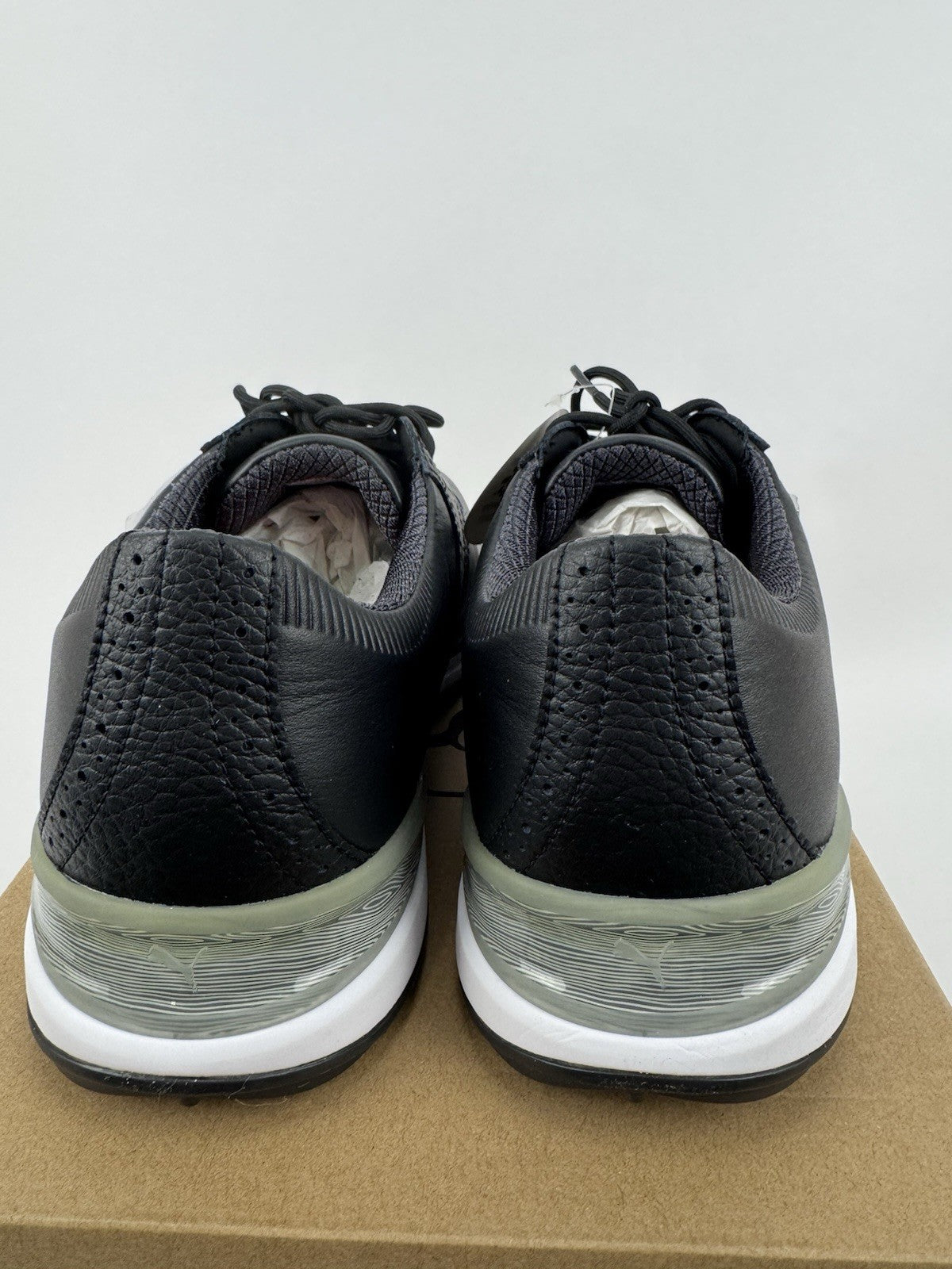 Puma Avant Golf Shoes Men's Size UK 8 Waterproof Black Premium/322894