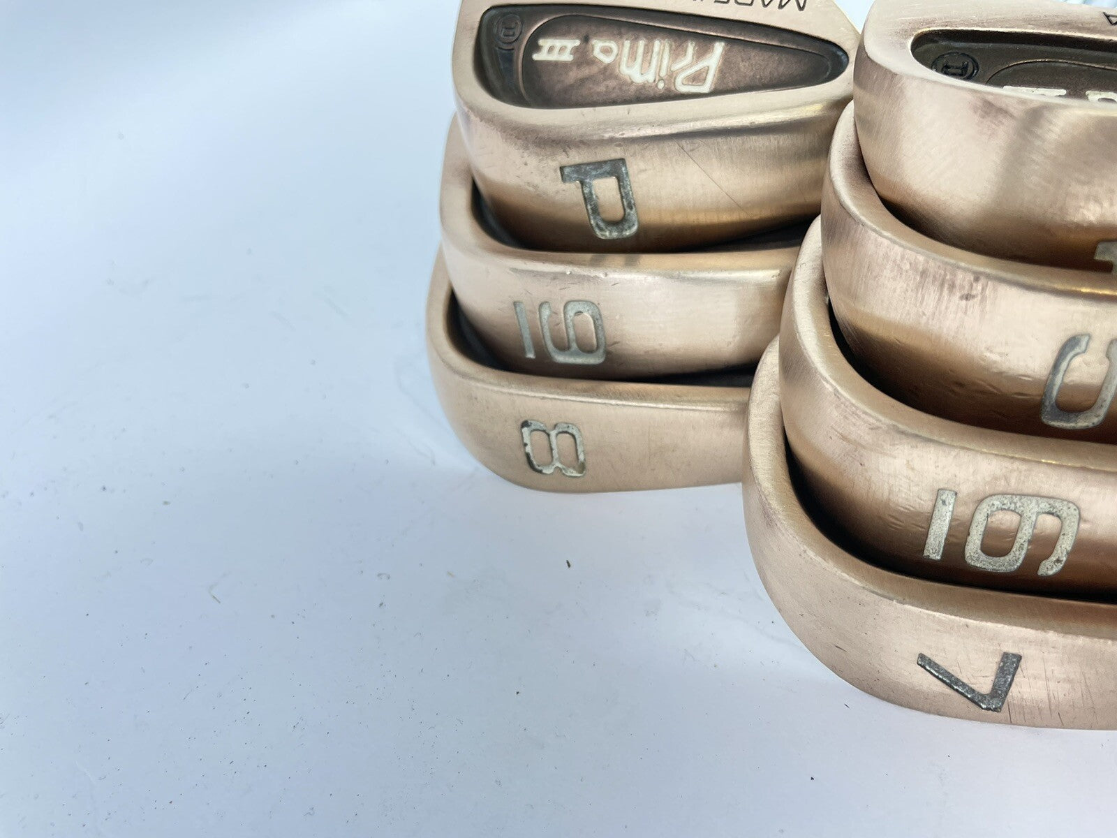 Prima III Golf Copper Irons Made In USA 4-PW Regular Steel /Left /New Grips/629715