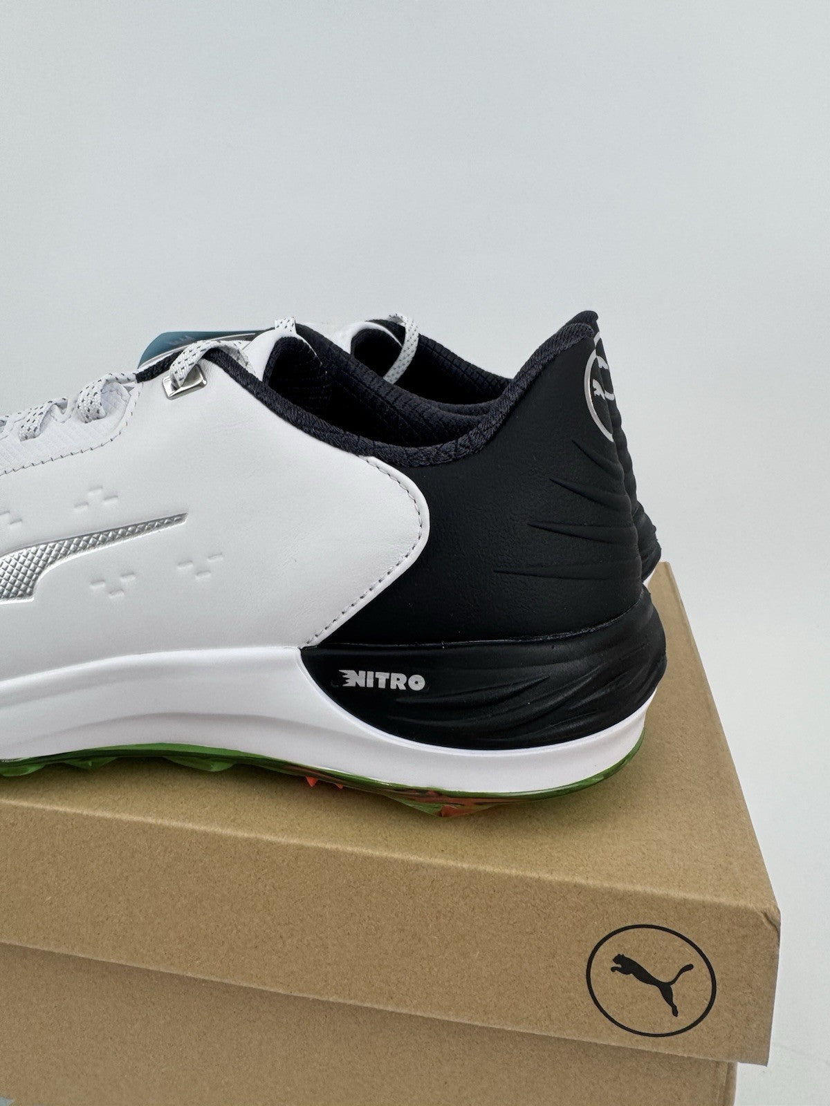 Puma Phantomcat Nitro Men's Golf Shoes Size UK 9.5 White Black Fluro/319081