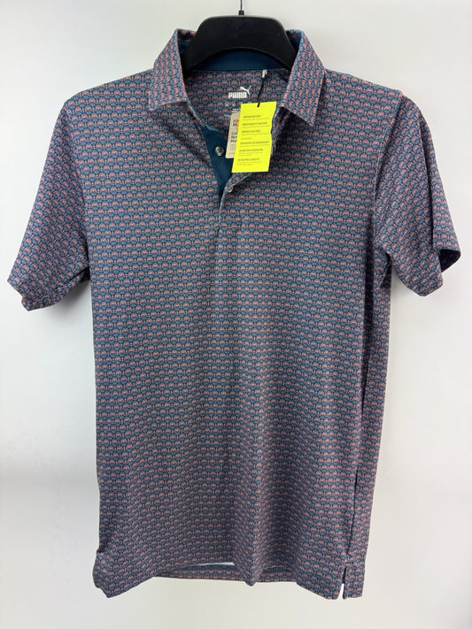 Puma Golf Mens Polo Shirt Mattr Palm Deco UK Men’s Small /New /223160