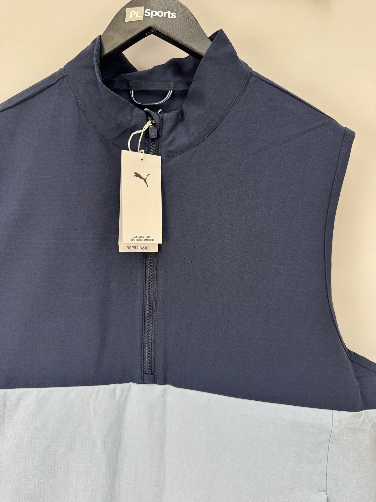 Puma Ripguard Vest Men's XXL Blue Sleeveless Golf Jacket Gilet Lightweight/354054