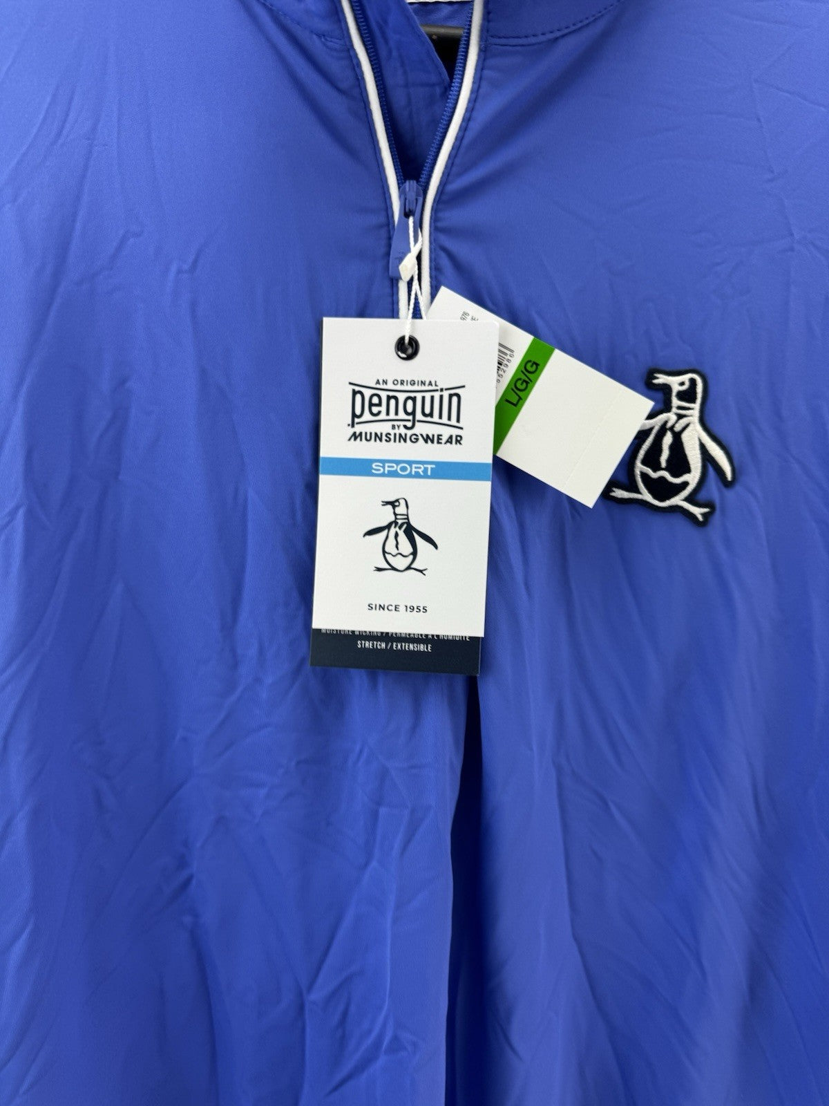 Original Penguin Golf Performance 1/4 Zip Earl Pullover Lightweight UK L /300626