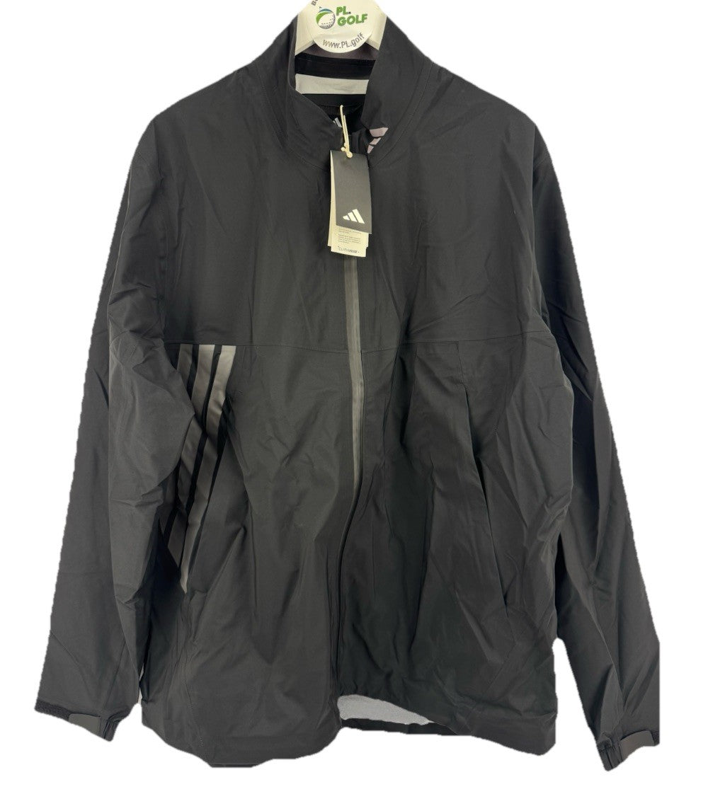 Adidas ClimaProof Black Golf Jacket Men's Medium Waterproof Lightweight/325170
