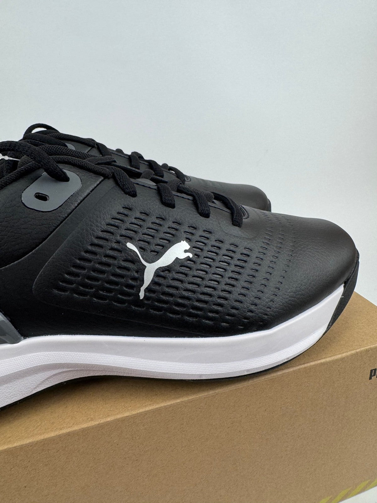Puma Fusion Plus Spiked Golf Shoes Men's Size 8 Black Waterproof/323126