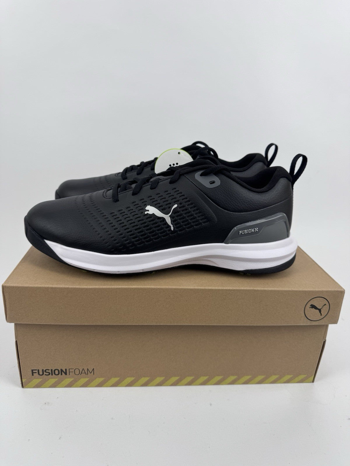 Puma Fusion Plus Spiked Golf Shoes Men's Size 8.5 Black Waterproof/318650