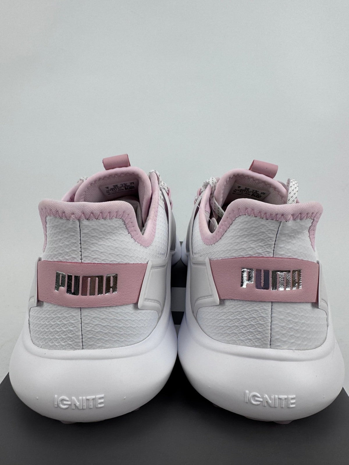 Puma Women's Ignite Fasten8 Trainers Size UK 5 White Pink Golf Shoes/320386