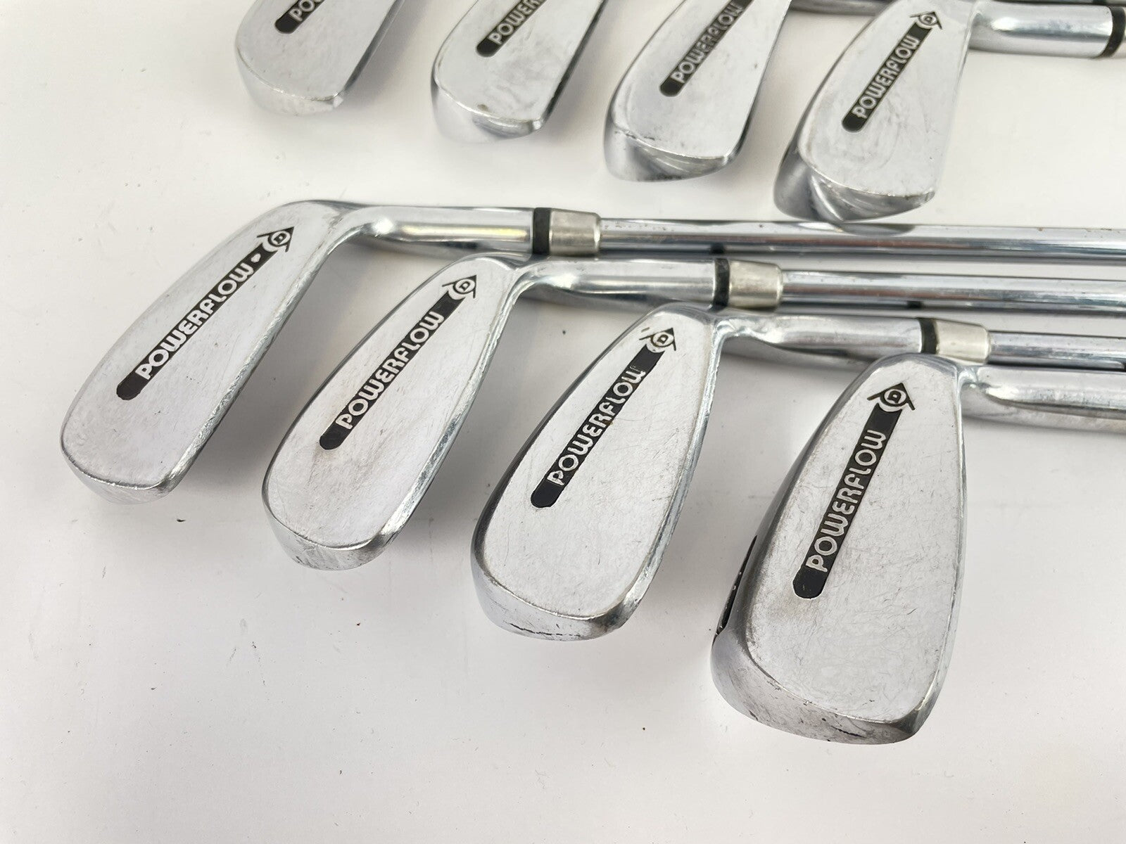 Dunlop Golf Powerflow Irons 3-PW Regular Steel /Right /New Grips /44472