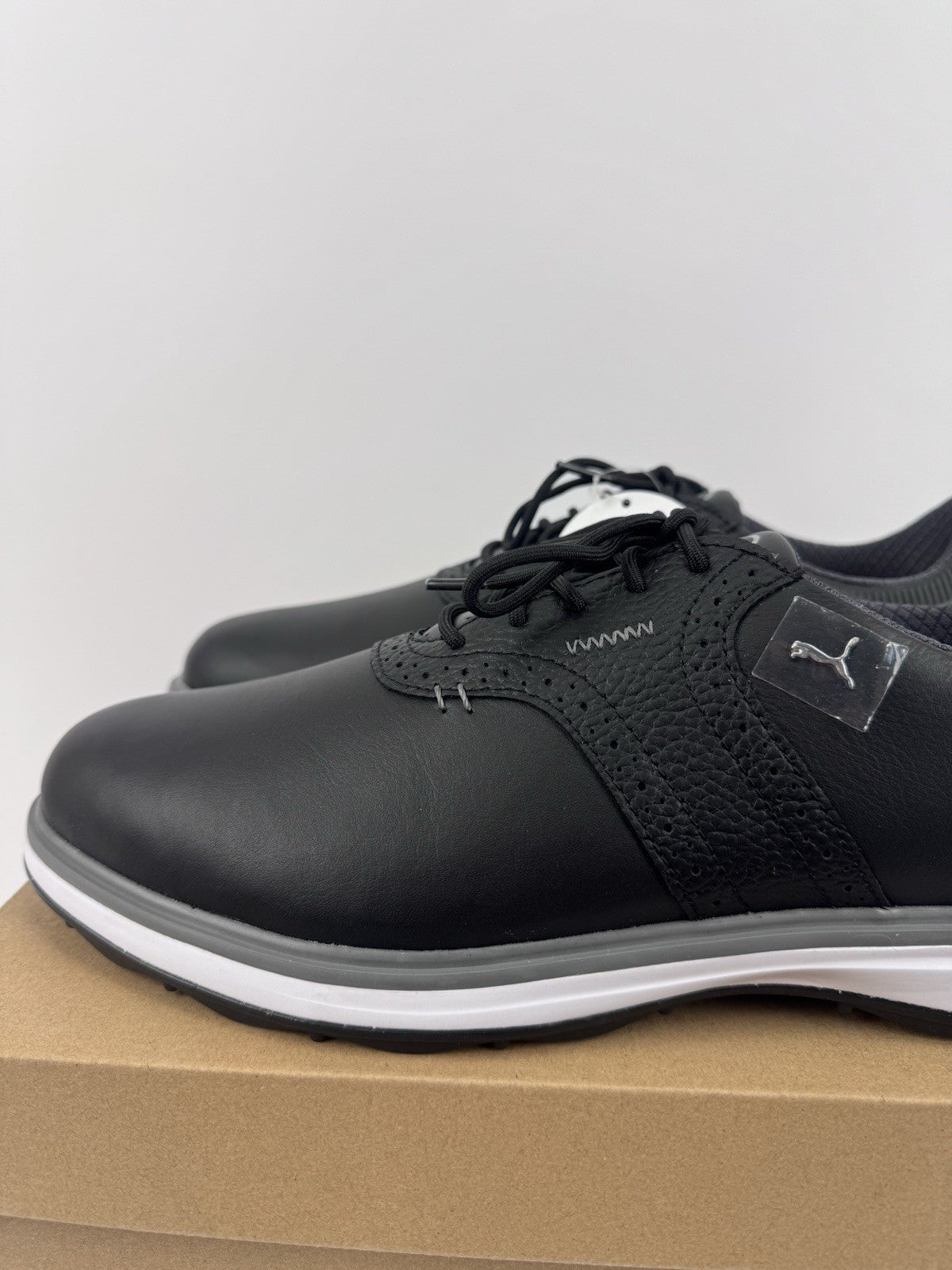 Puma Avant Golf Shoes Men's Size UK 8 Waterproof Black Premium/322862