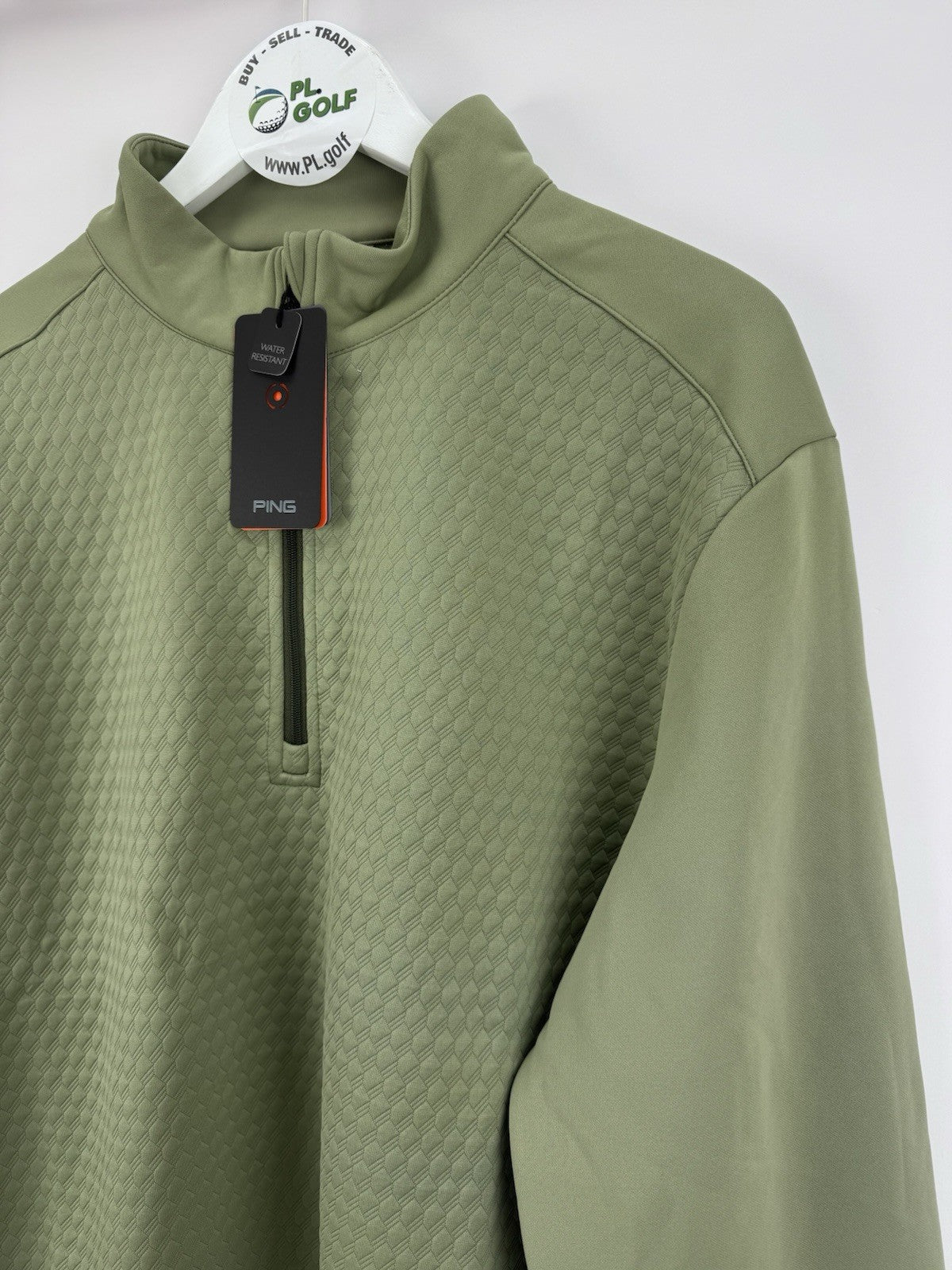 PING Nolan P03766 Quarter Zip Pullover Mens Large Water Resistant Green/317222