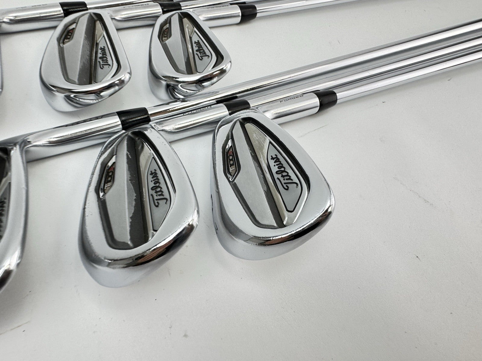Titleist T100s Irons 5-PW Project X LZ 6.0 Stiff Steel +1/2 /New Grips /290931