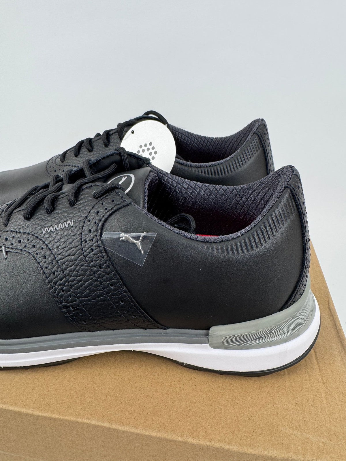 Puma Avant Golf Shoes Men's Size UK8 Waterproof Black Premium Lightweight/318451