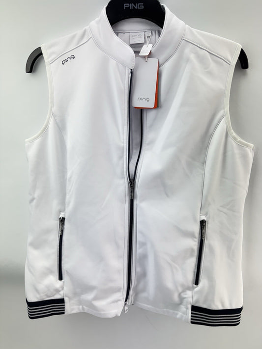 Ping Ladies Golf Gilet Dot Water Resistant UK  14 /Sensorwarm /White /New /223630