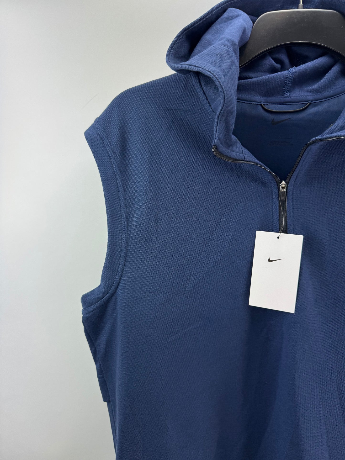 Nike Tour Pique Vest Hooded Pullover Gilet /Size UK Large /Navy /New /24053