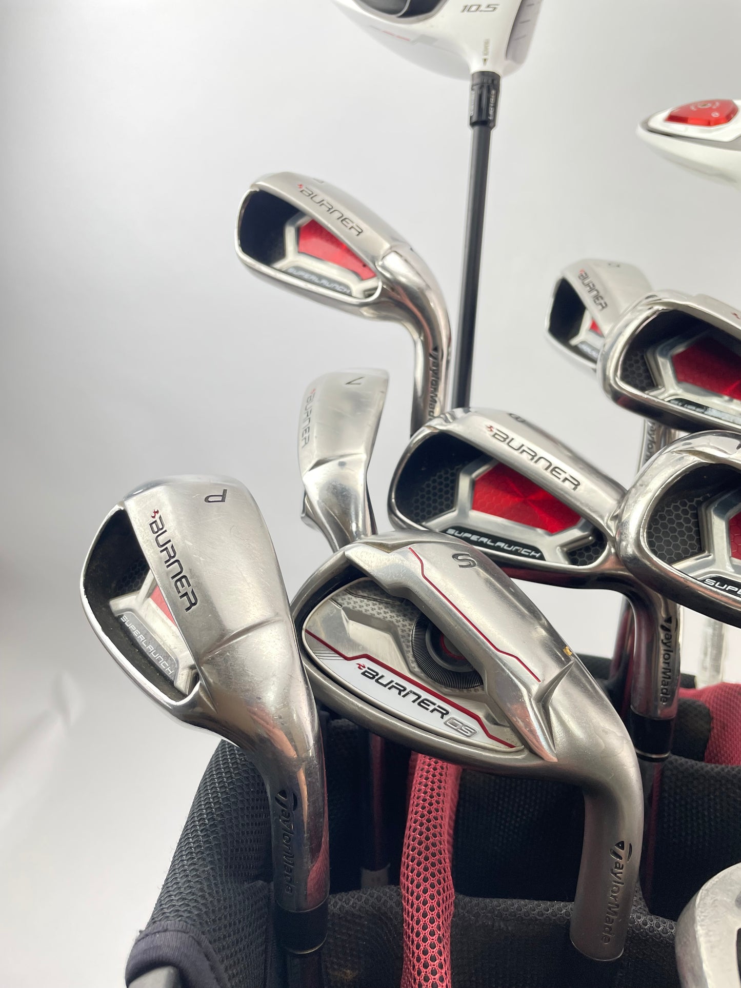 Taylormade Golf Package Set 11 Clubs Stiff Flex /Right /New Grips /Stand Bag