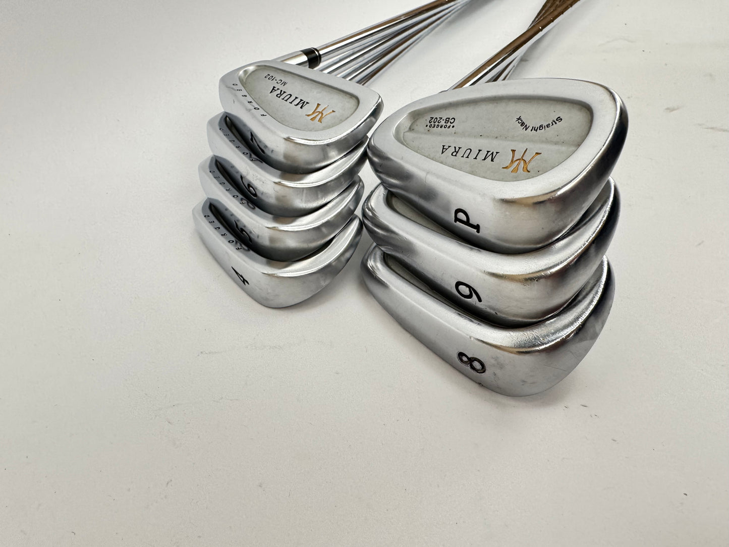 Miura MC-102/CB-202 Irons 4-PW Forged Nippon 1050GH Stiff Steel /New Grips/33953