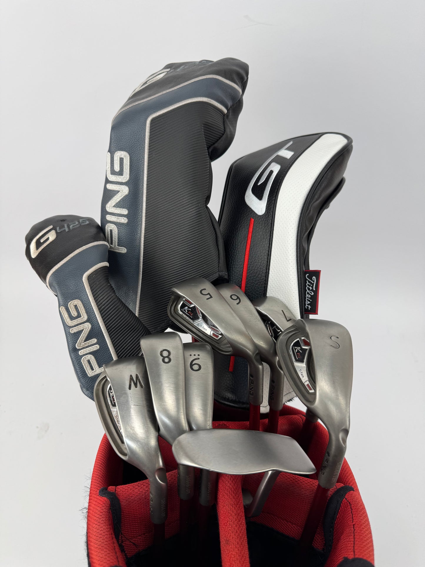 Ping Golf Package Set K15 11 Clubs Regular Graphite /New Grips/Hoofer Bag /34404