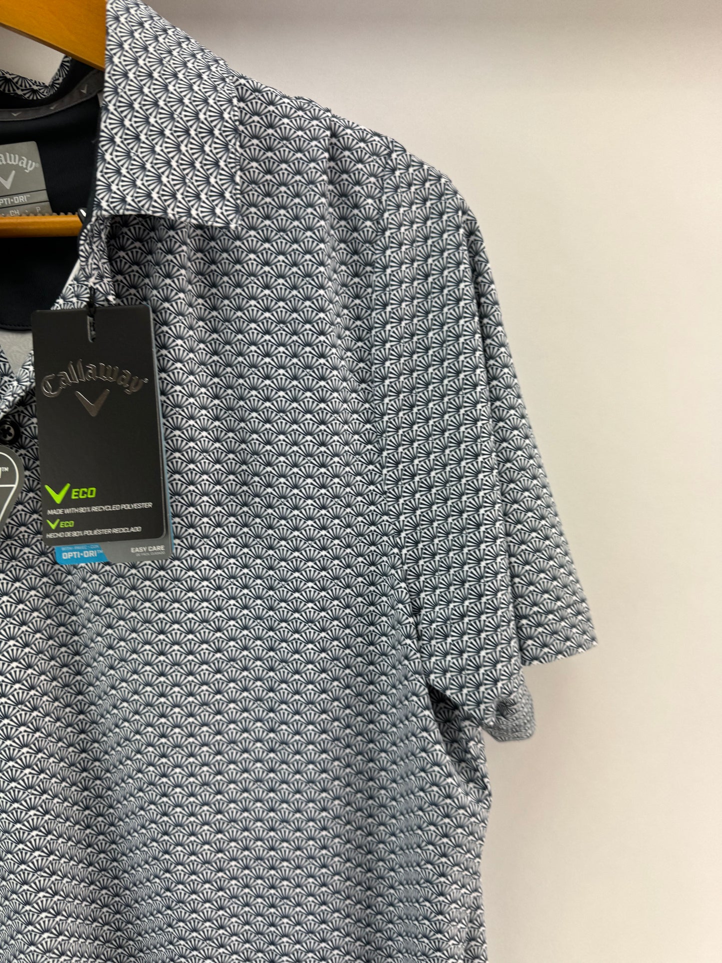 Callaway Chev Tech Polo Shirt All over Print UK Small /New /20194