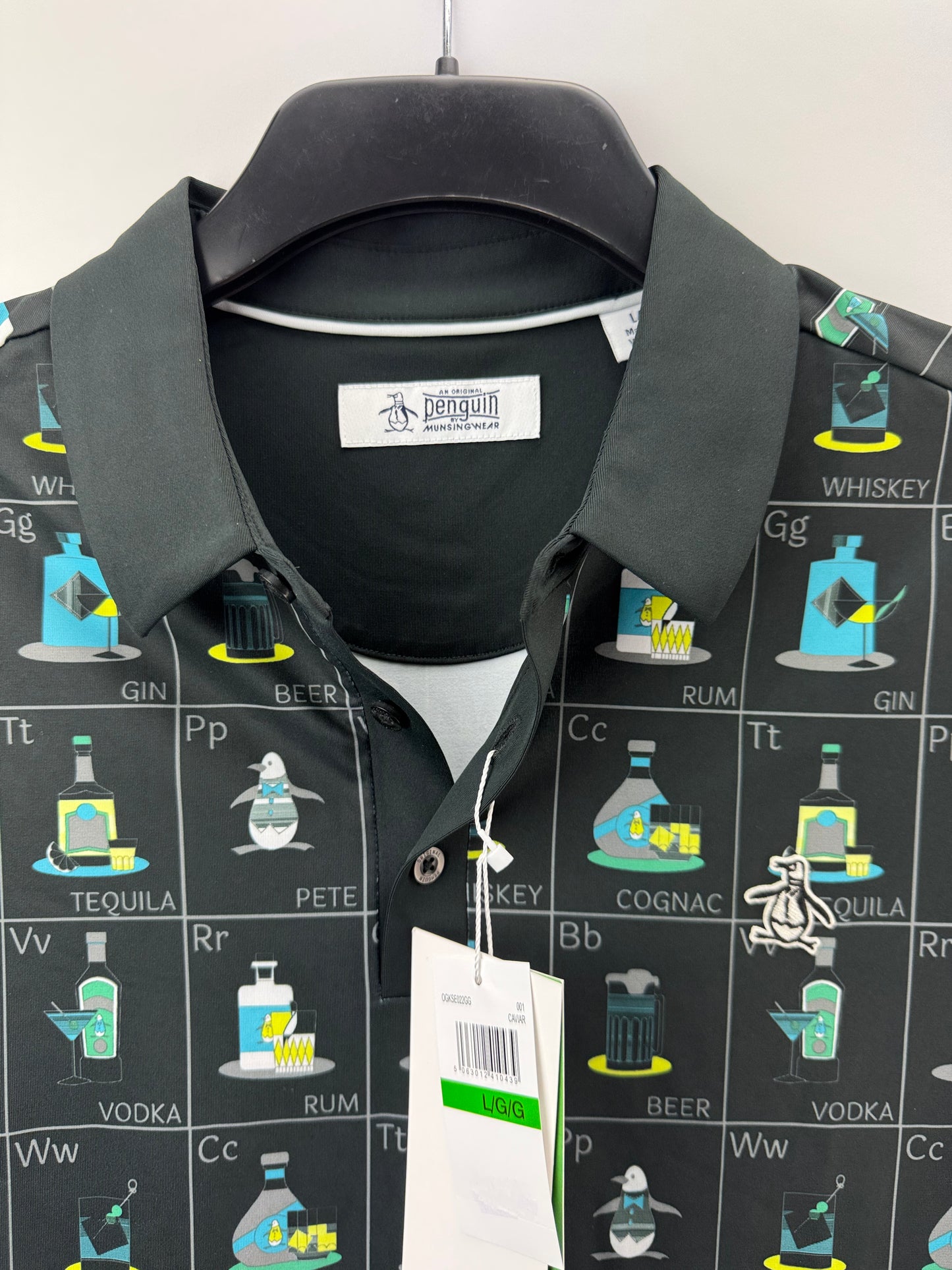 Penguin Golf Flashcard Pete’s Polo Shirt Cam Smith UK Large /New /24442