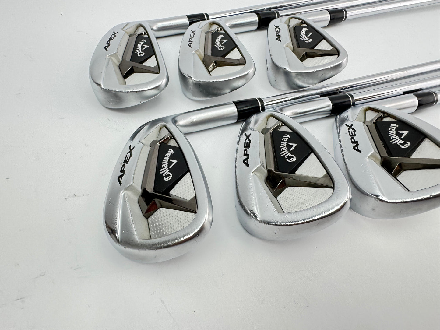 Callaway Apex 21 Irons 5-PW Elevate ETS 115 Stiff Flex Steel /New Grips /26217