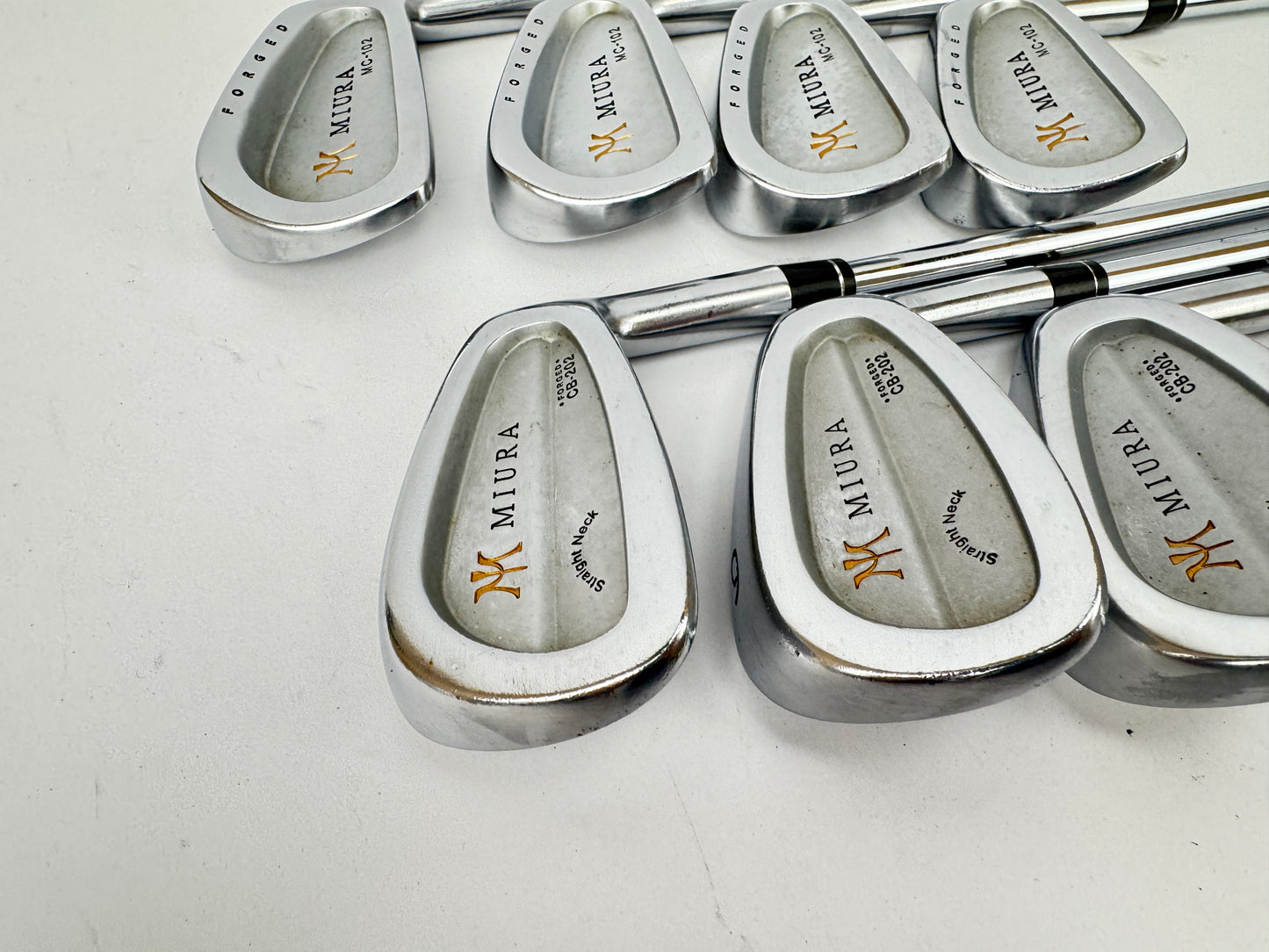 Miura MC-102/CB-202 Irons 4-PW Forged Nippon 1050GH Stiff Steel /New Grips/33953