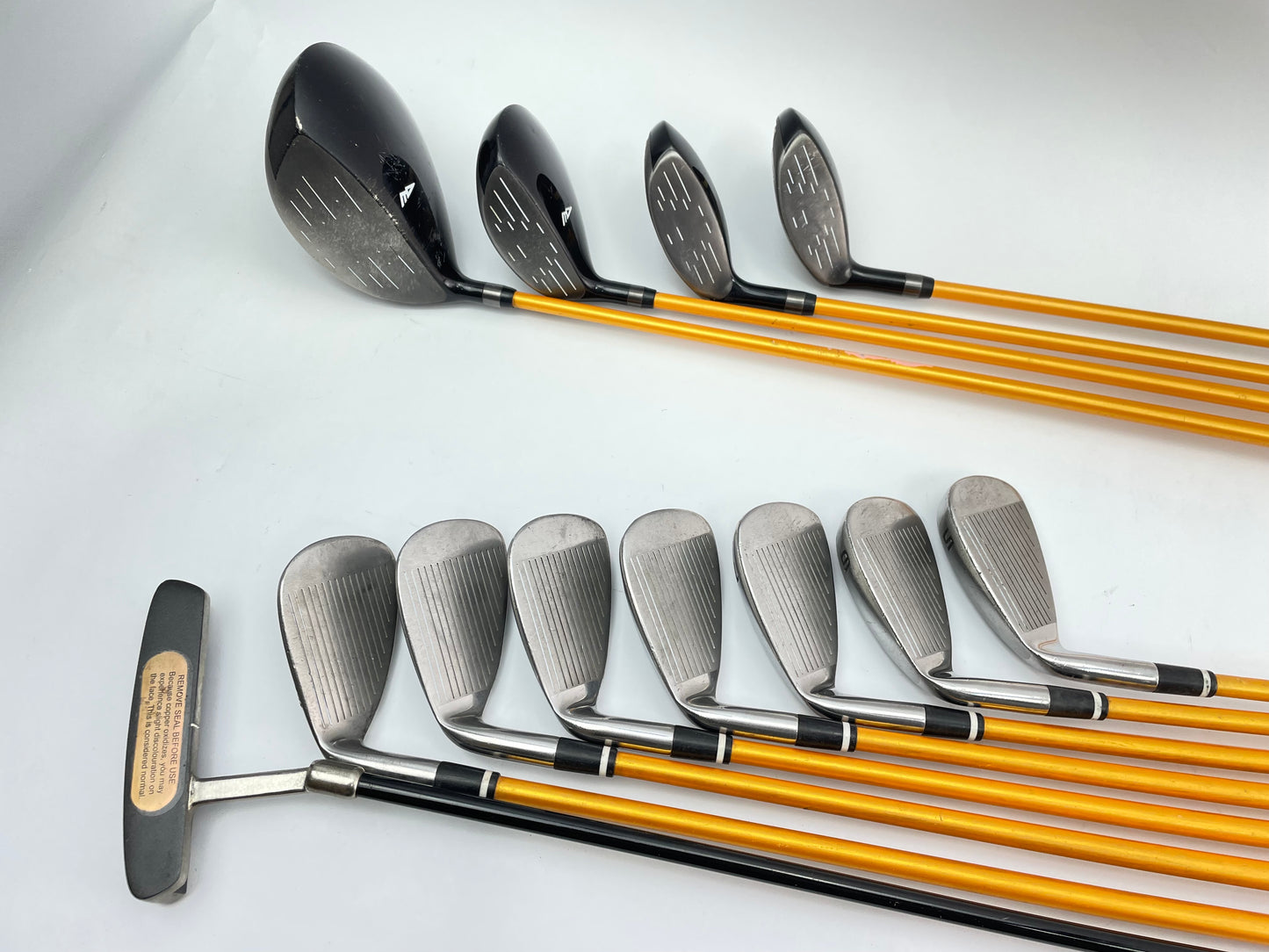 MD Golf Package Set 12 Clubs Regular Flex Graphite /Right /New Grips /Stand Bag