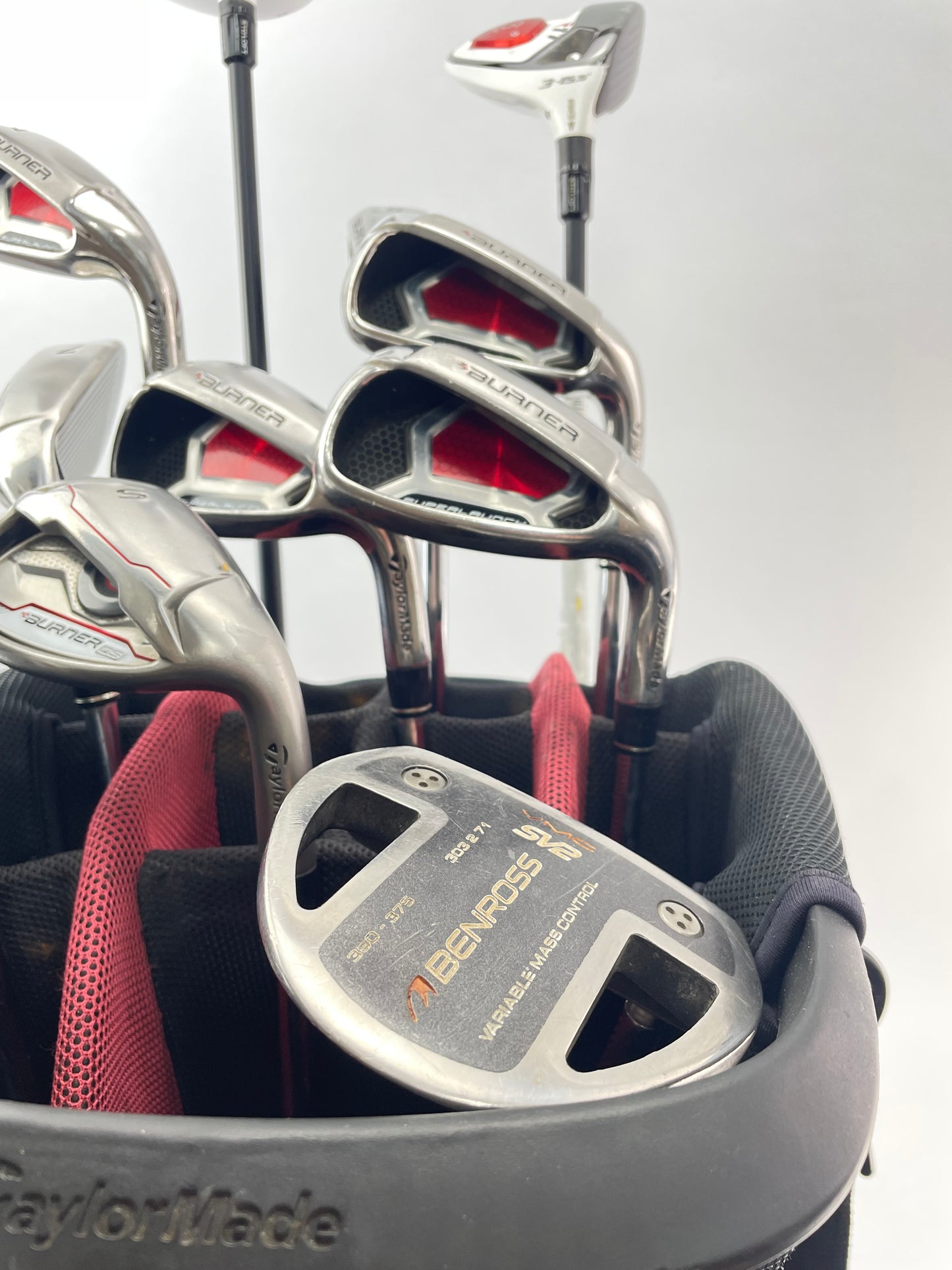 Taylormade Golf Package Set 11 Clubs Stiff Flex /Right /New Grips /Stand Bag