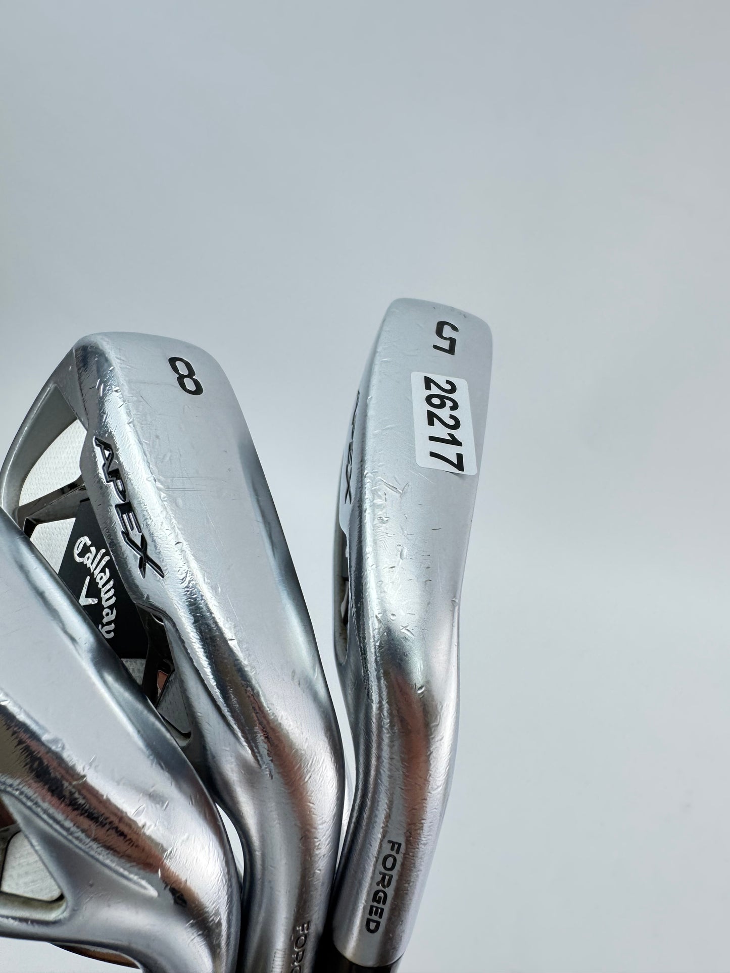 Callaway Apex 21 Irons 5-PW Elevate ETS 115 Stiff Flex Steel /New Grips /26217