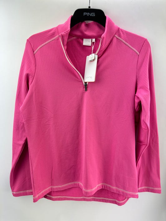 Ping Golf Women’s Pullover Midlayer Sonya 1/2 Zip UK 16 /Pink /New /22227